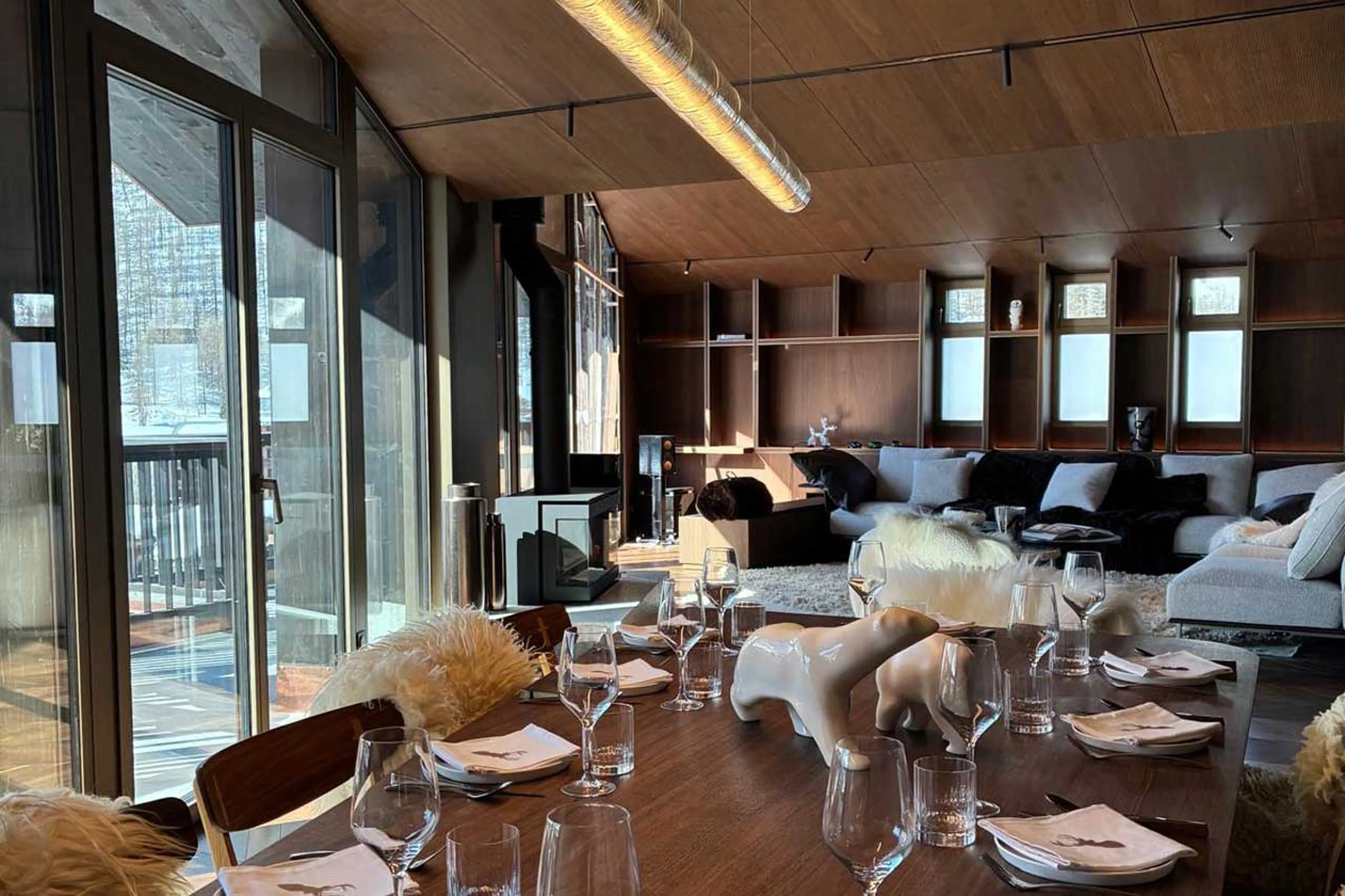 Dining area at Penthouse Cristal in Val d'Isere