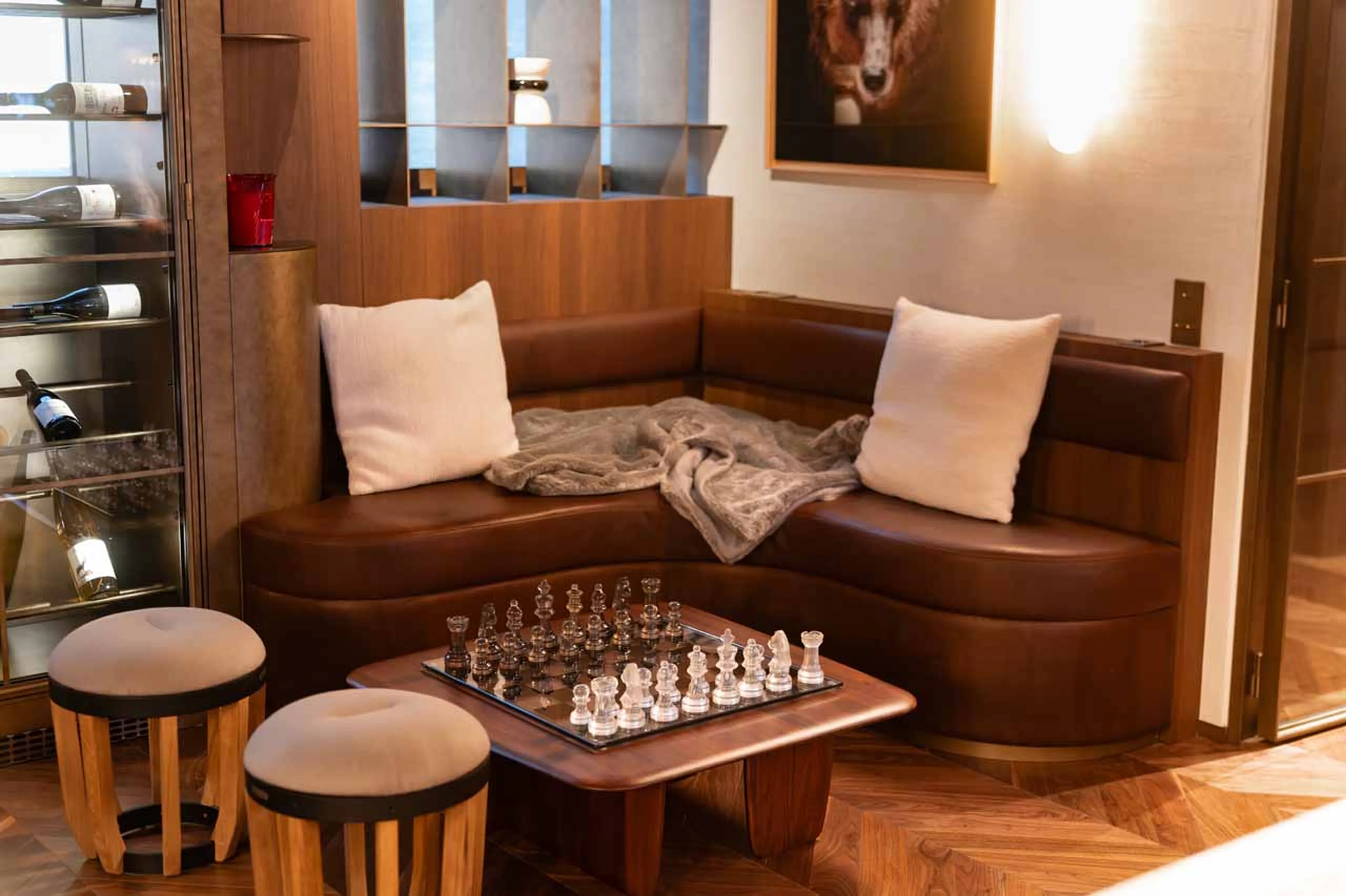 Chill out area at Penthouse Cristal in Val d'Isere