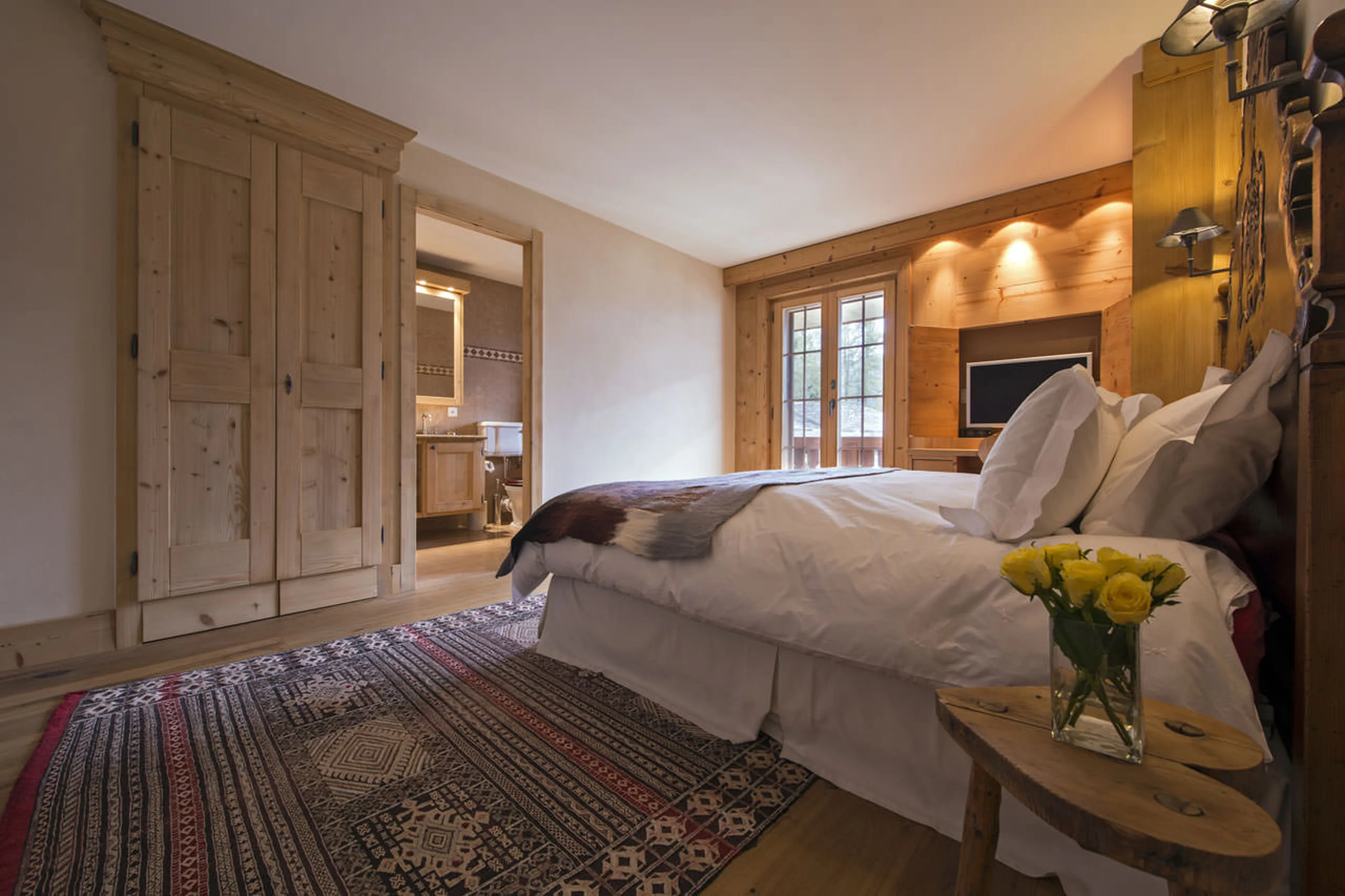 Bedroom four at Penthouse Deux Riviers in Verbier