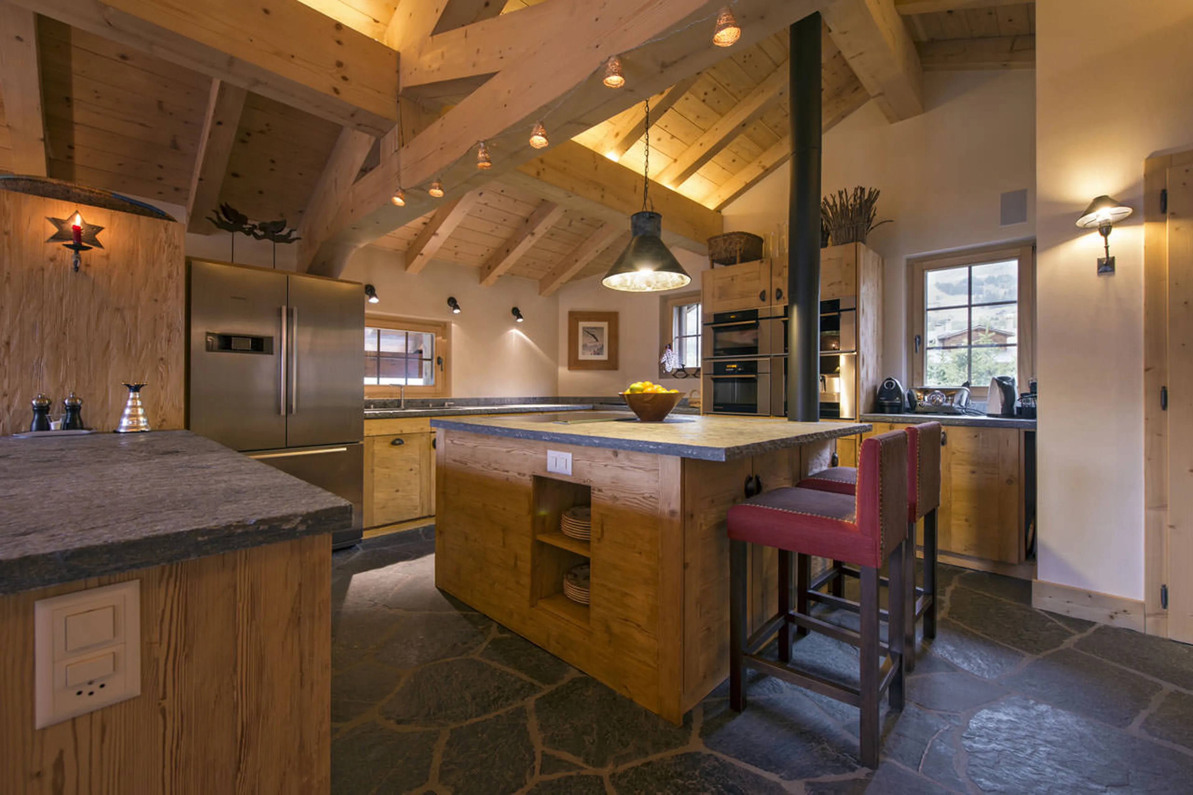 Kitchen at Penthouse Deux Riviers in Verbier