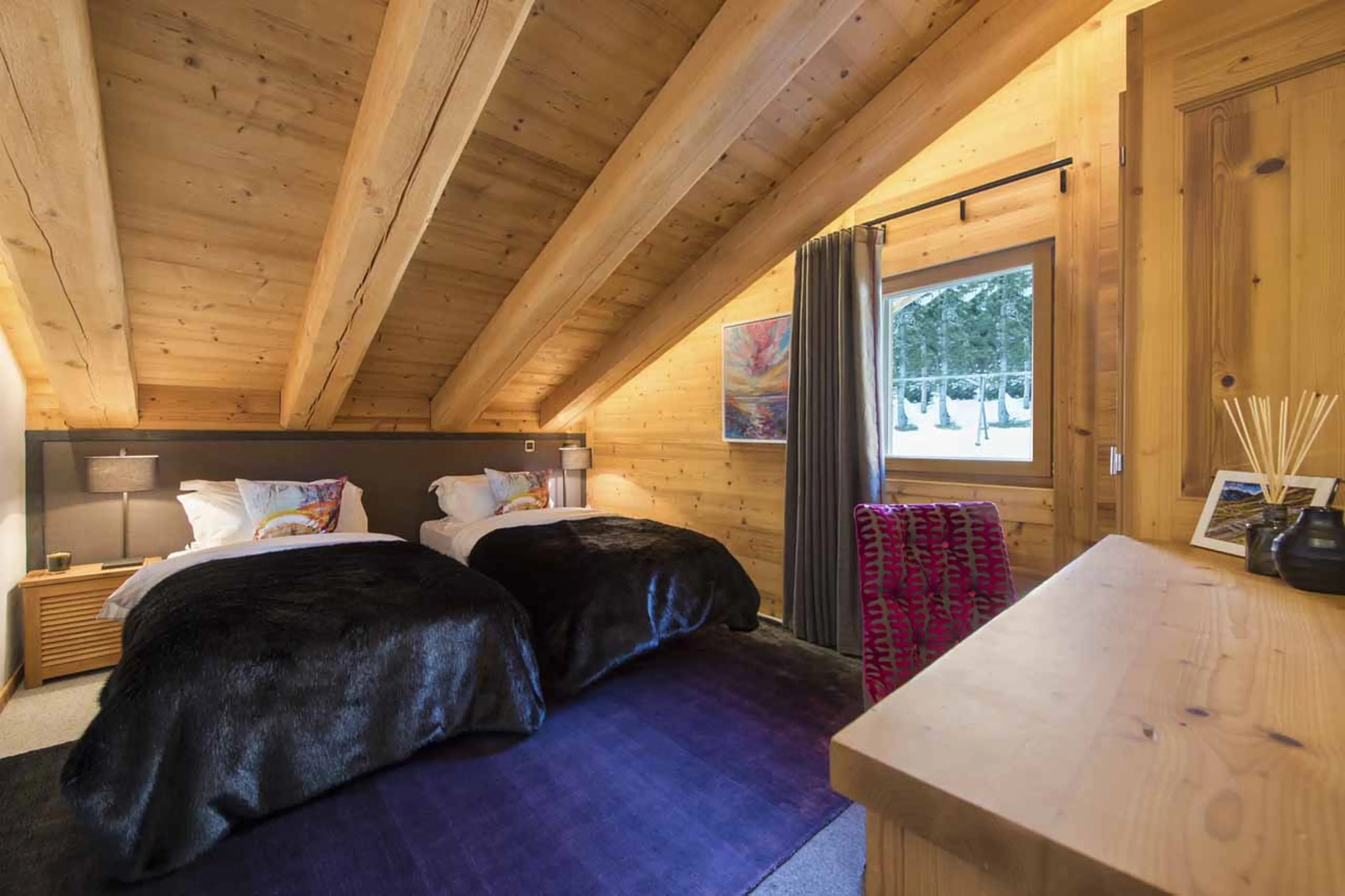 Bedroom three at Penthouse Entre Ciel et Terre in Verbier