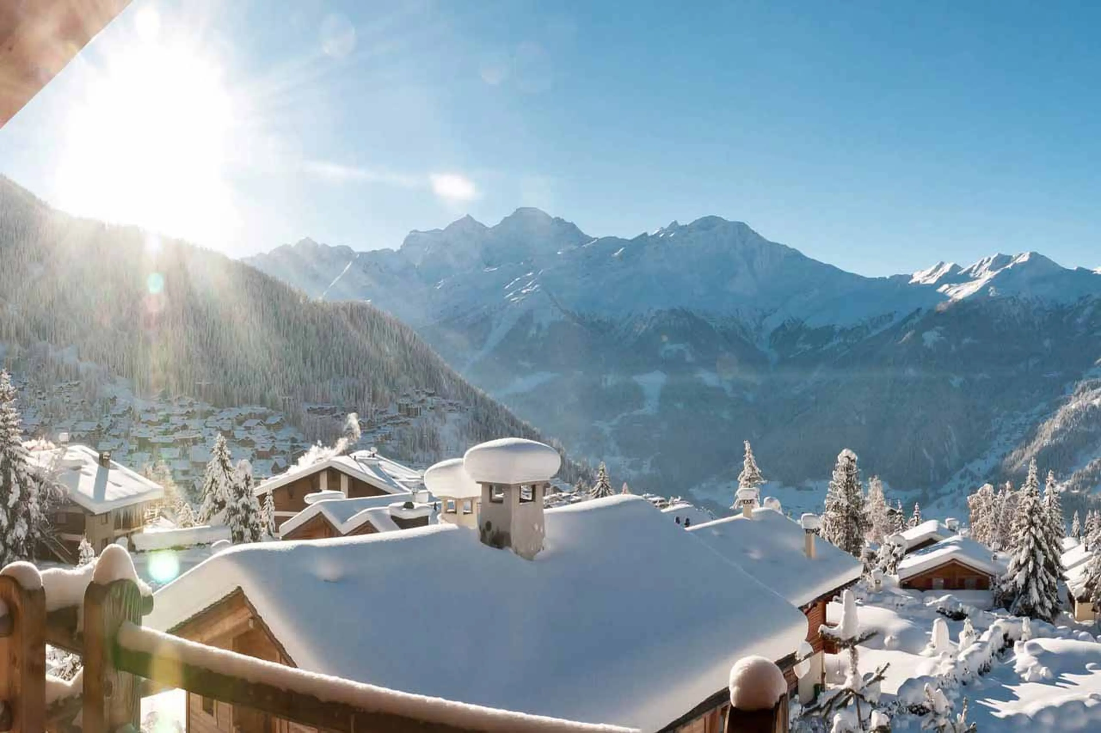 View from Penthouse Entre Ciel et Terre in Verbier