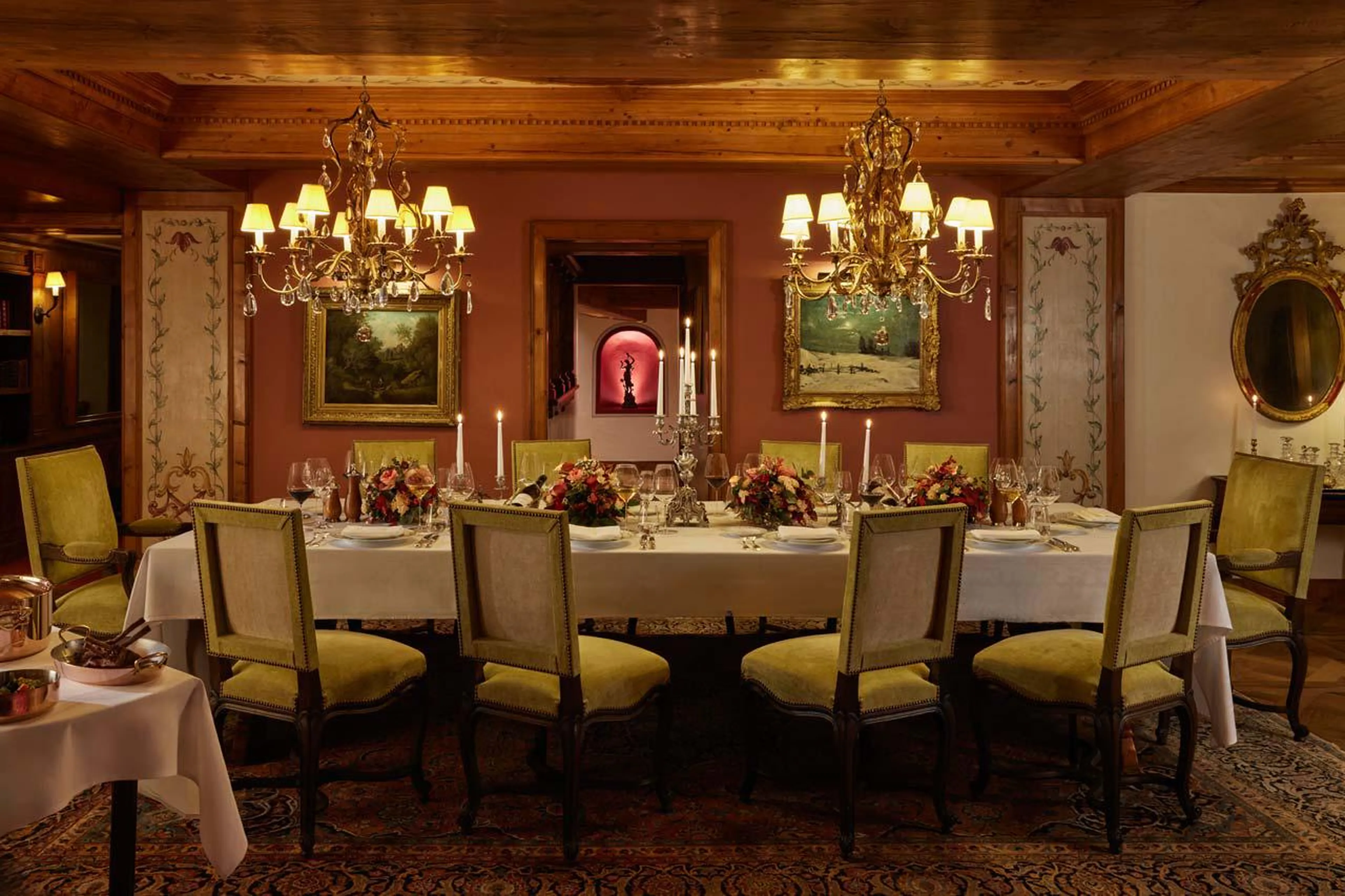 Dining room fit for royalty in Penthouse Les Airelles in Courchevel 1850