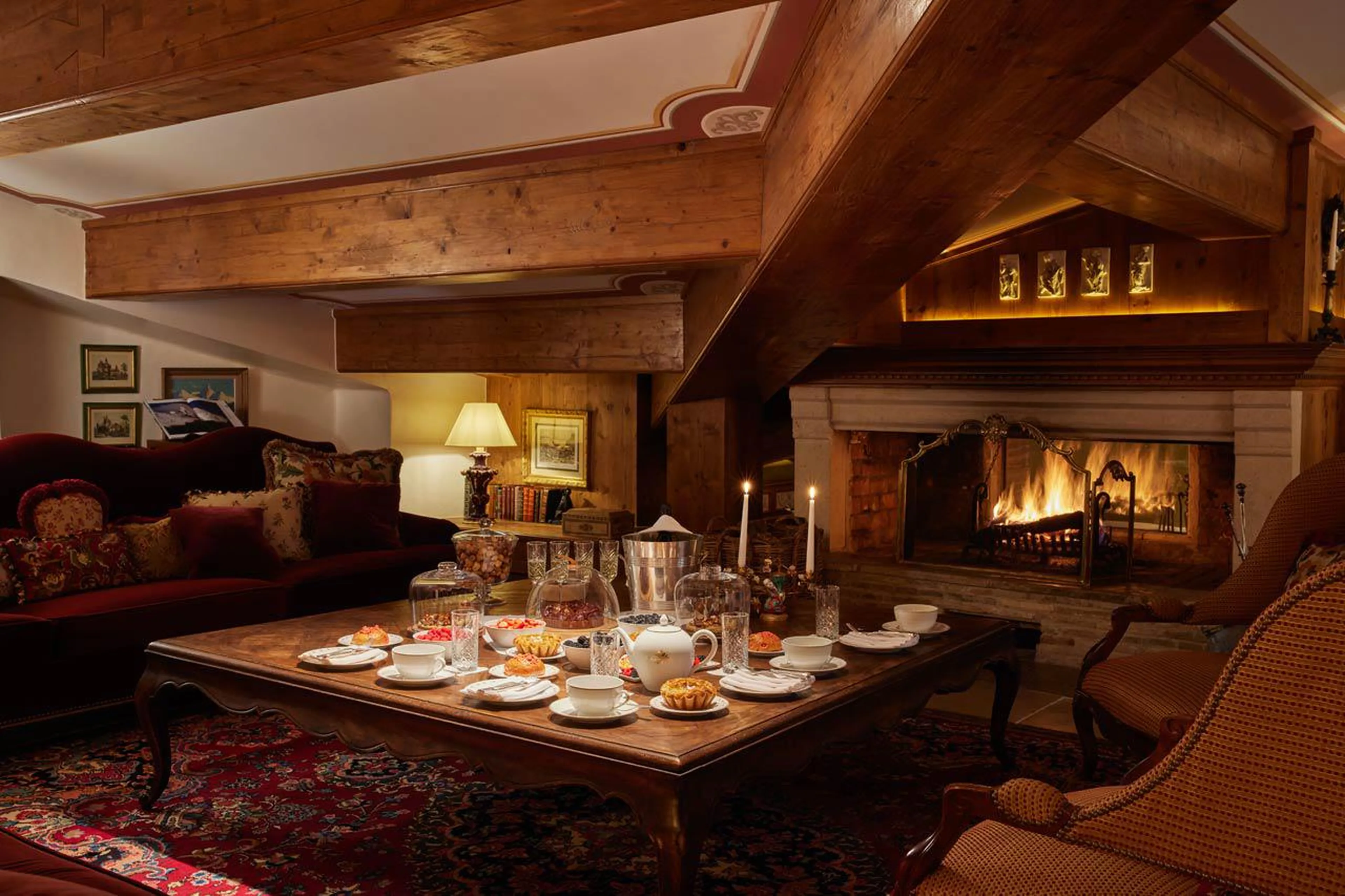 Living area in Penthouse Les Airelles in Courchevel 1850