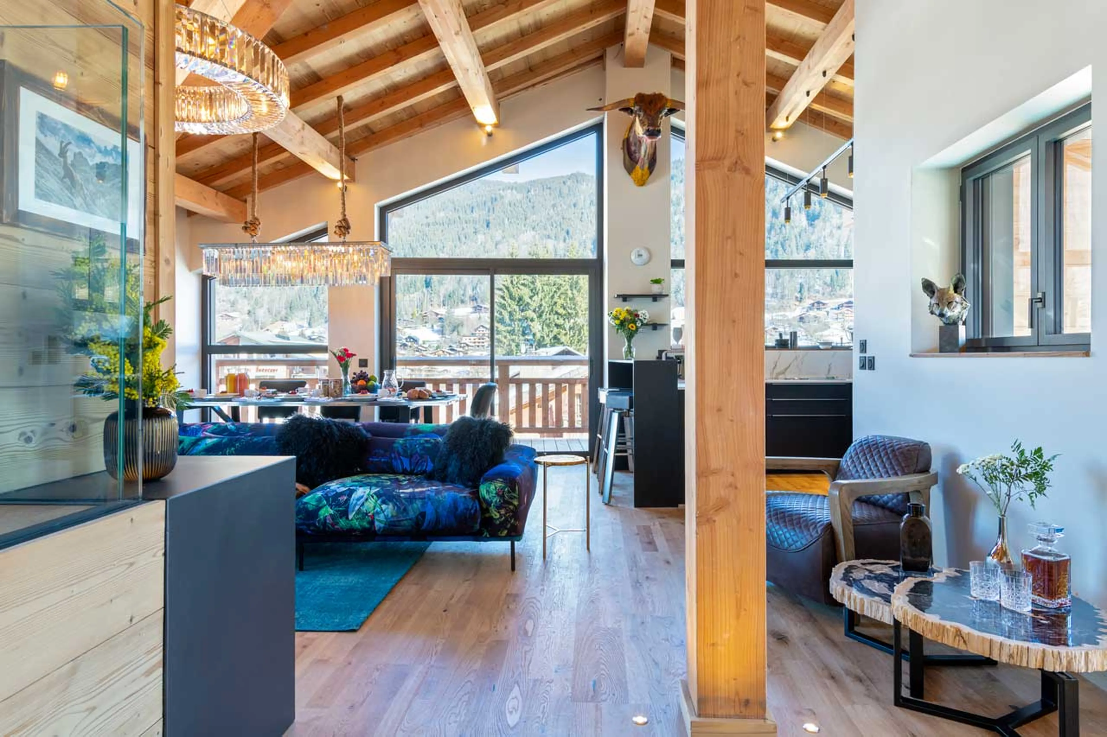 Vaulted ceilings in Penthouse Mathilde in Morzine