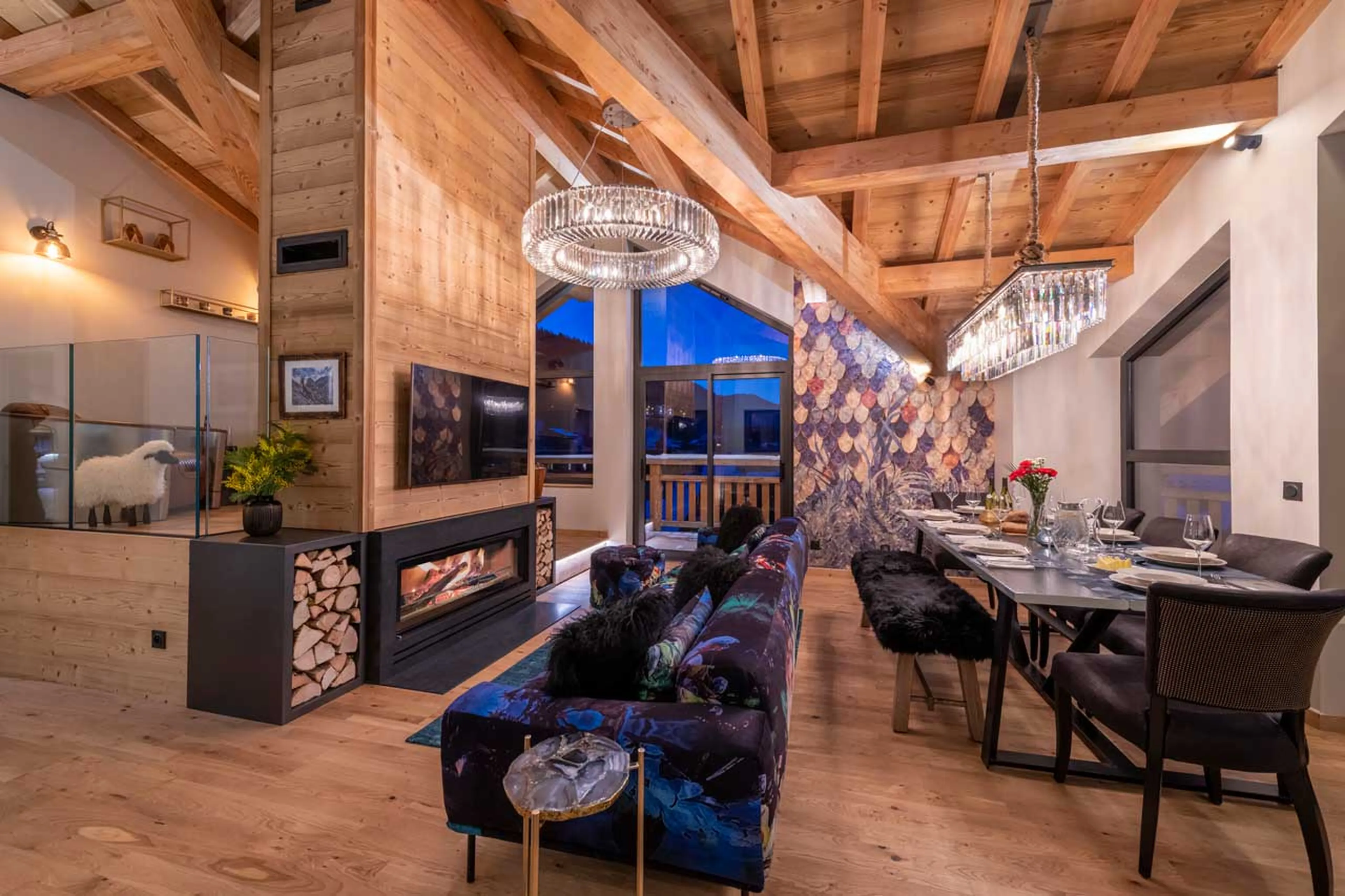 Living area at Penthouse Mathilde in Morzine
