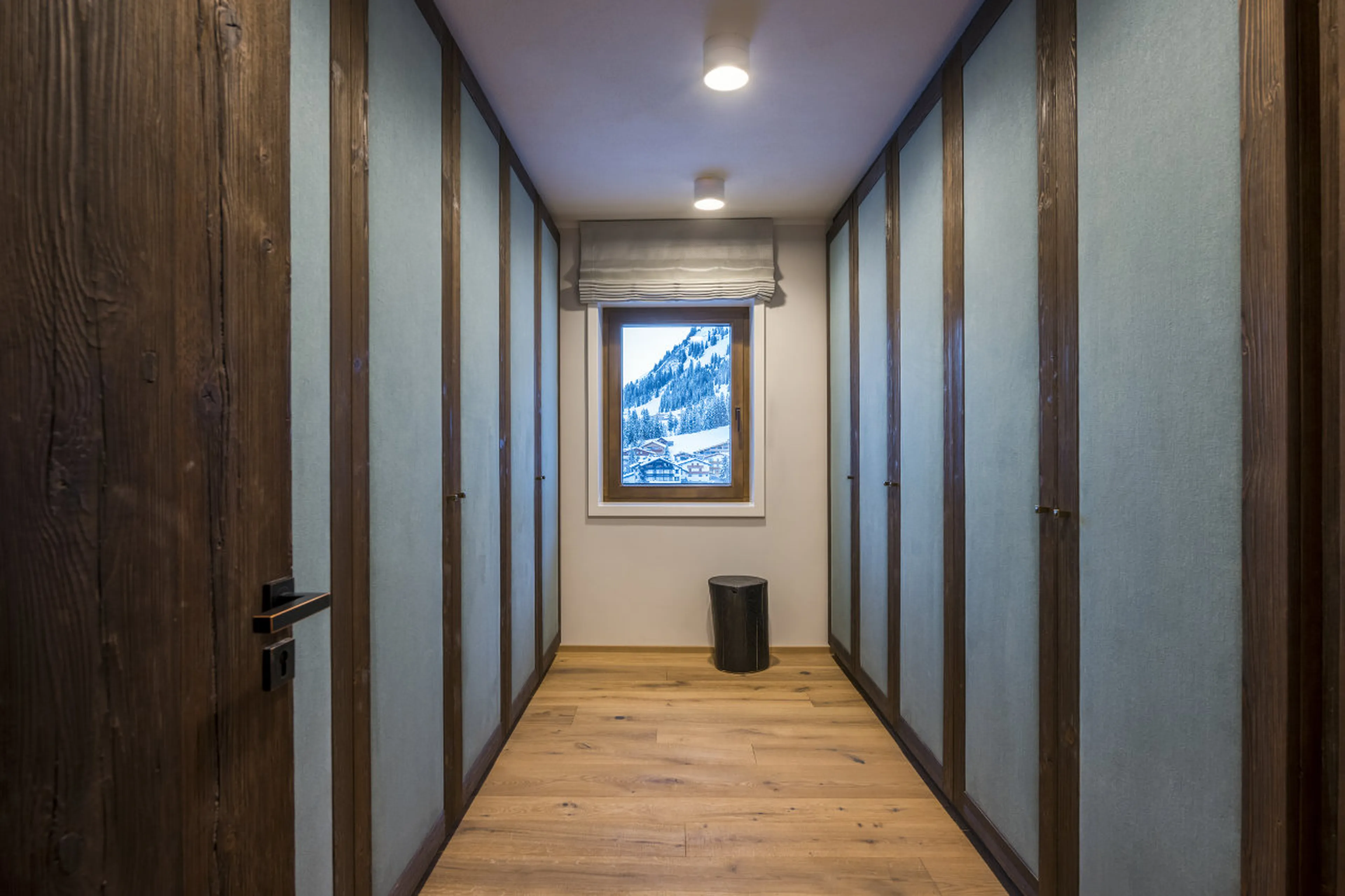 Dressing area of master bedroom in Nidus Penthouse in Lech