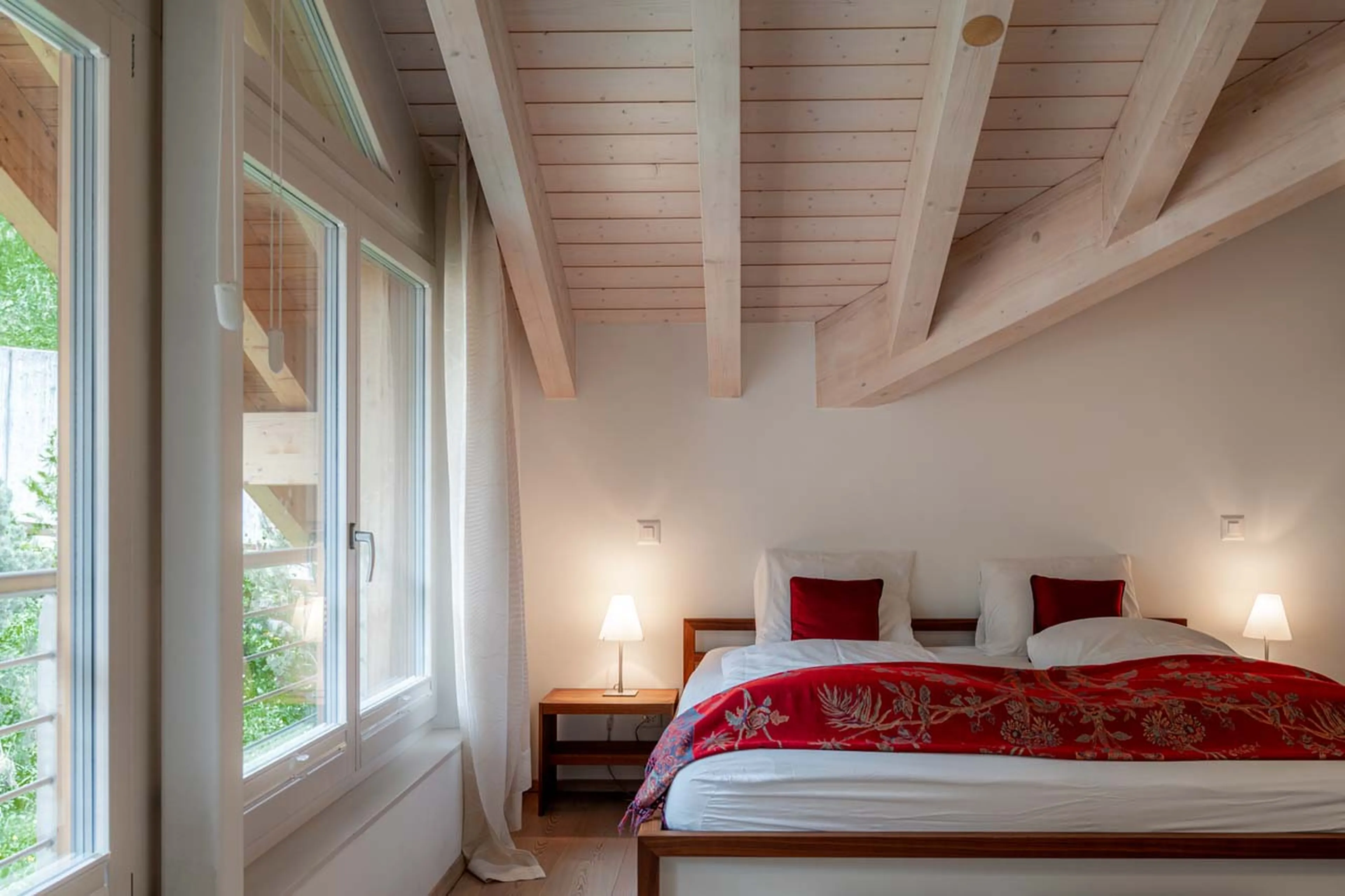 Bedroom one at Parrot Penthouse in Zermatt