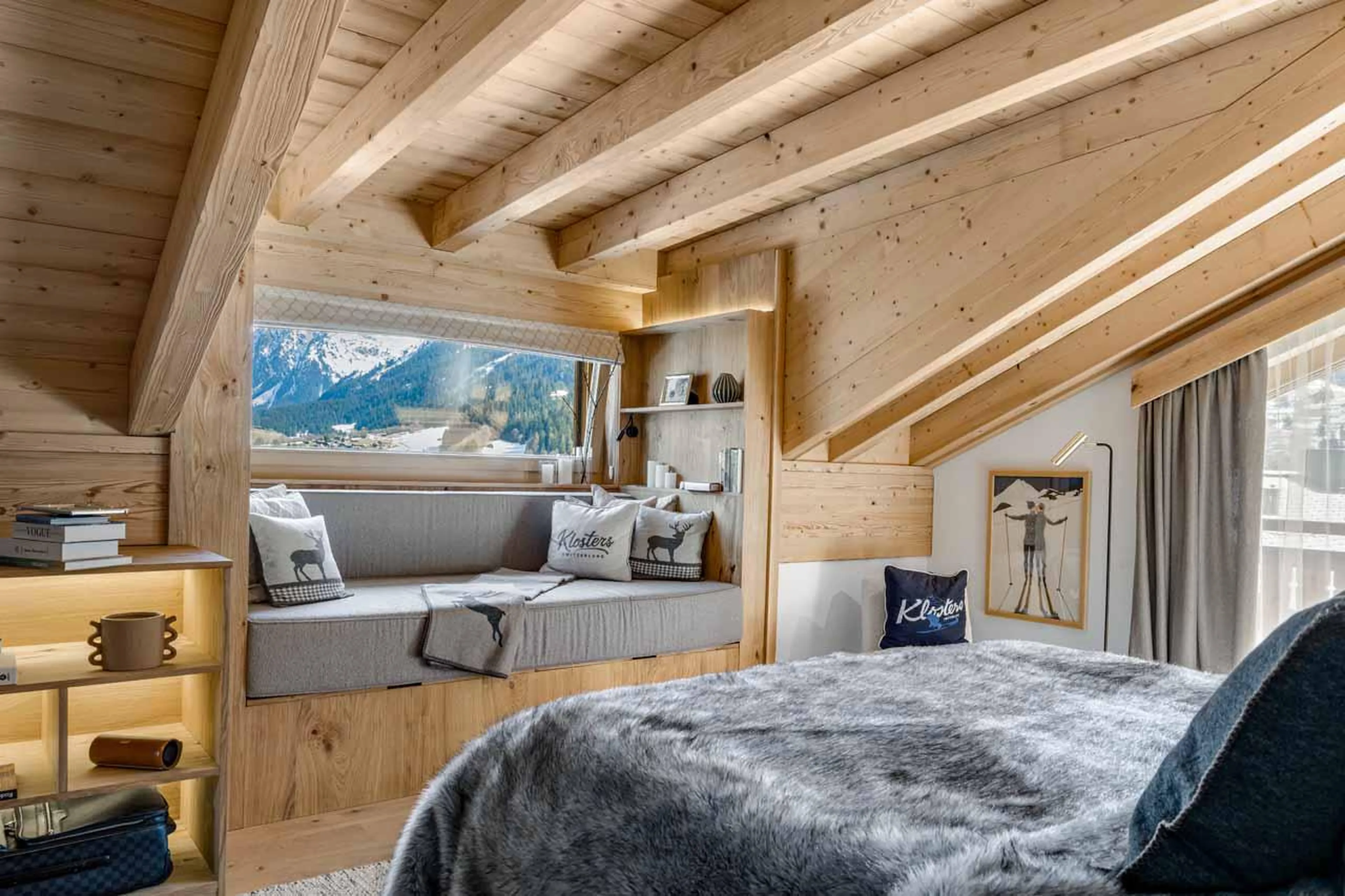 Window seat at Penthouse Silvretta in Klosters