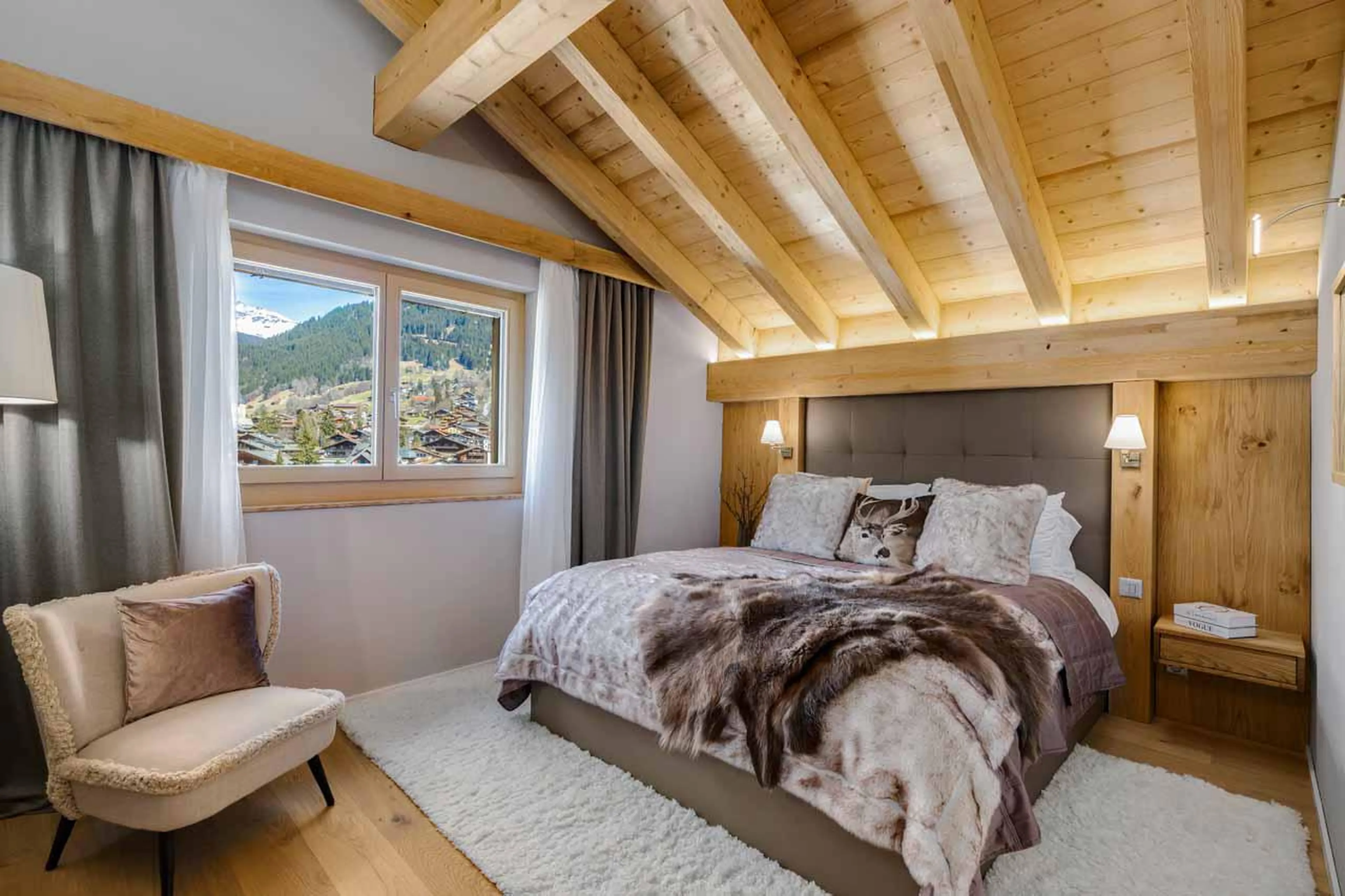 Bedroom two at Penthouse Silvretta in Klosters