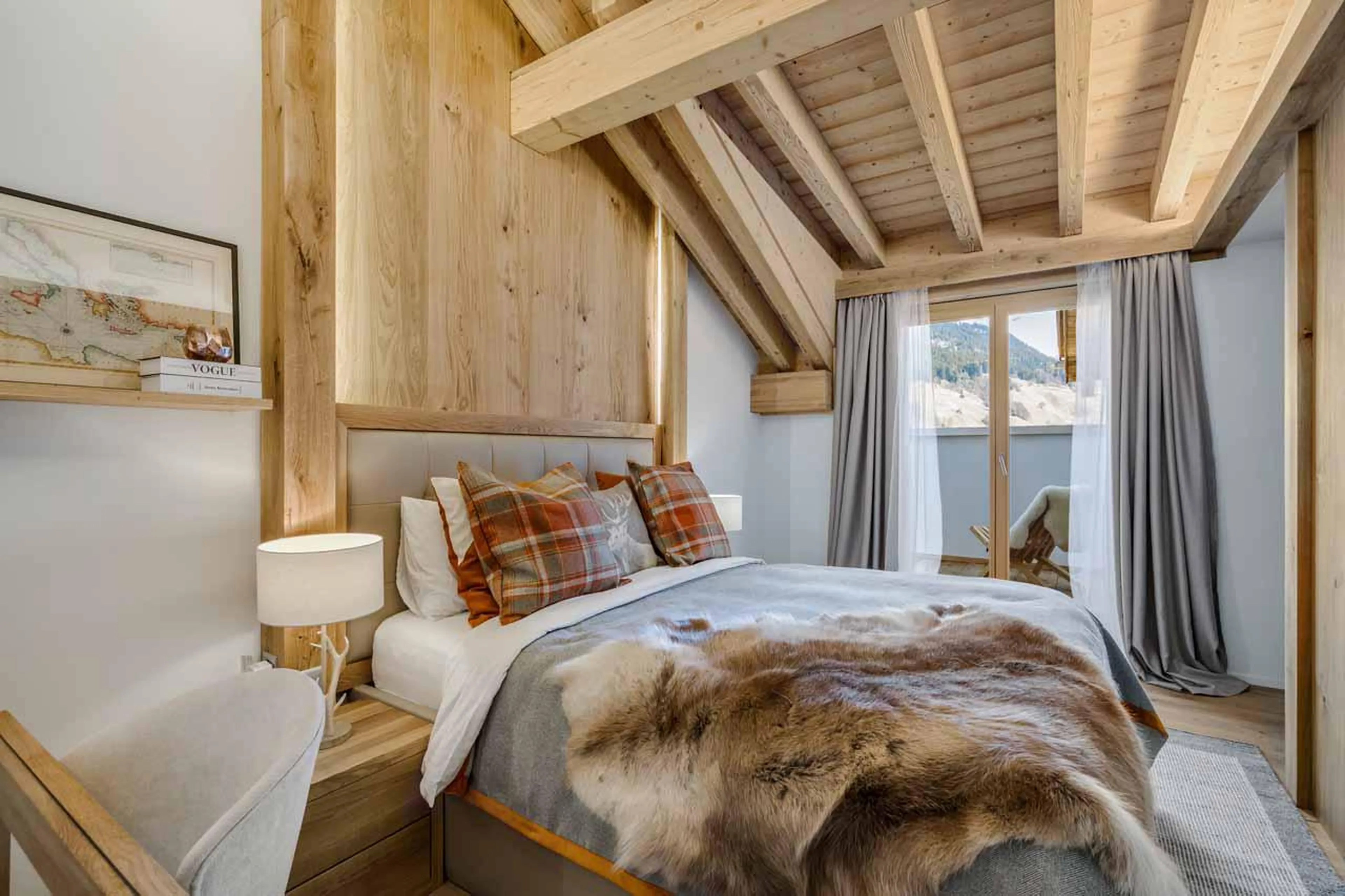 Bedroom three at Penthouse Silvretta in Klosters