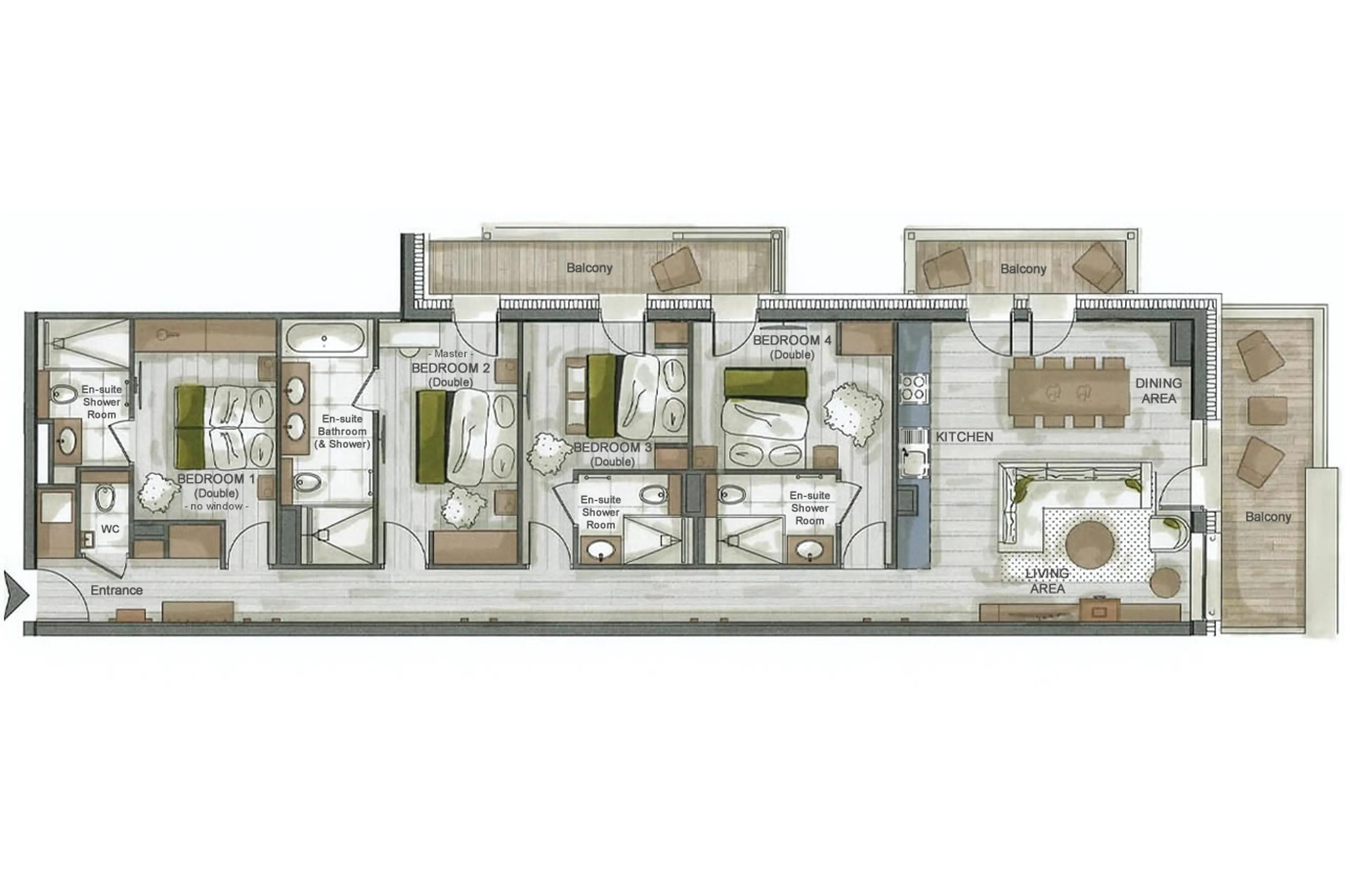 Floor plan of Sundance Penthouse 504 in Courchevel 1650
