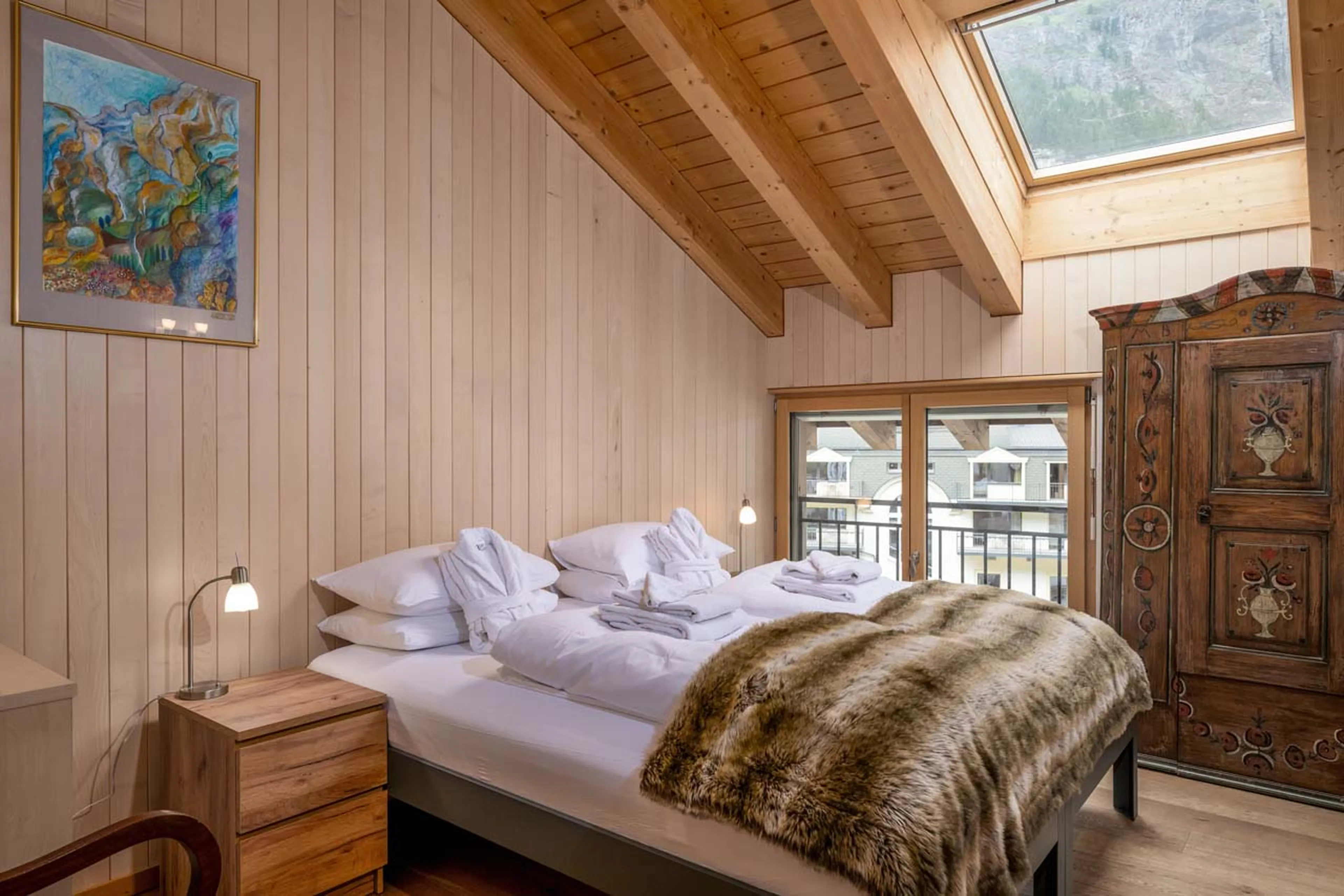 Bedroom one at Penthouse Tiara in Zermatt