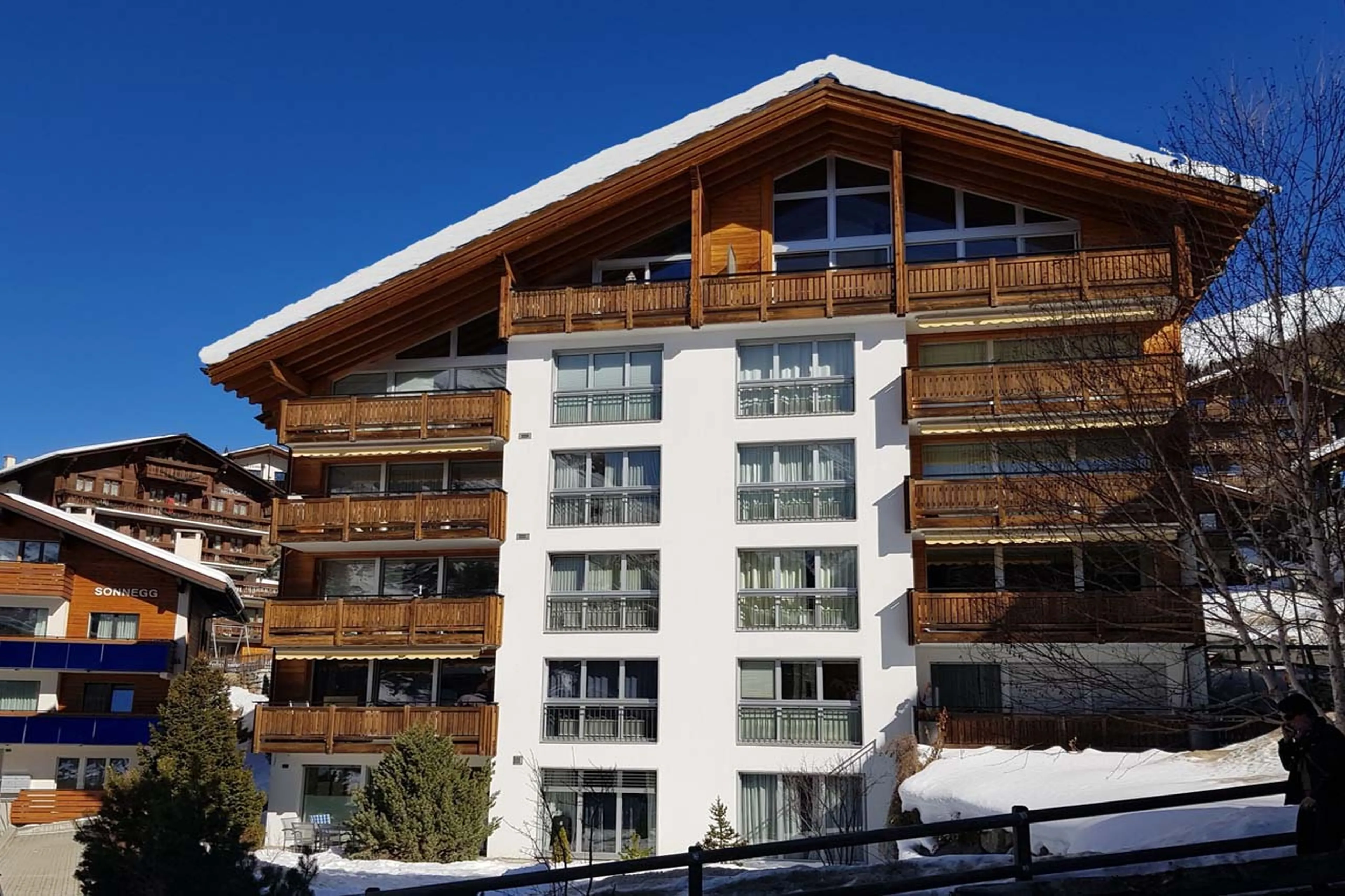 Exterior of Penthouse Tiara in Zermatt