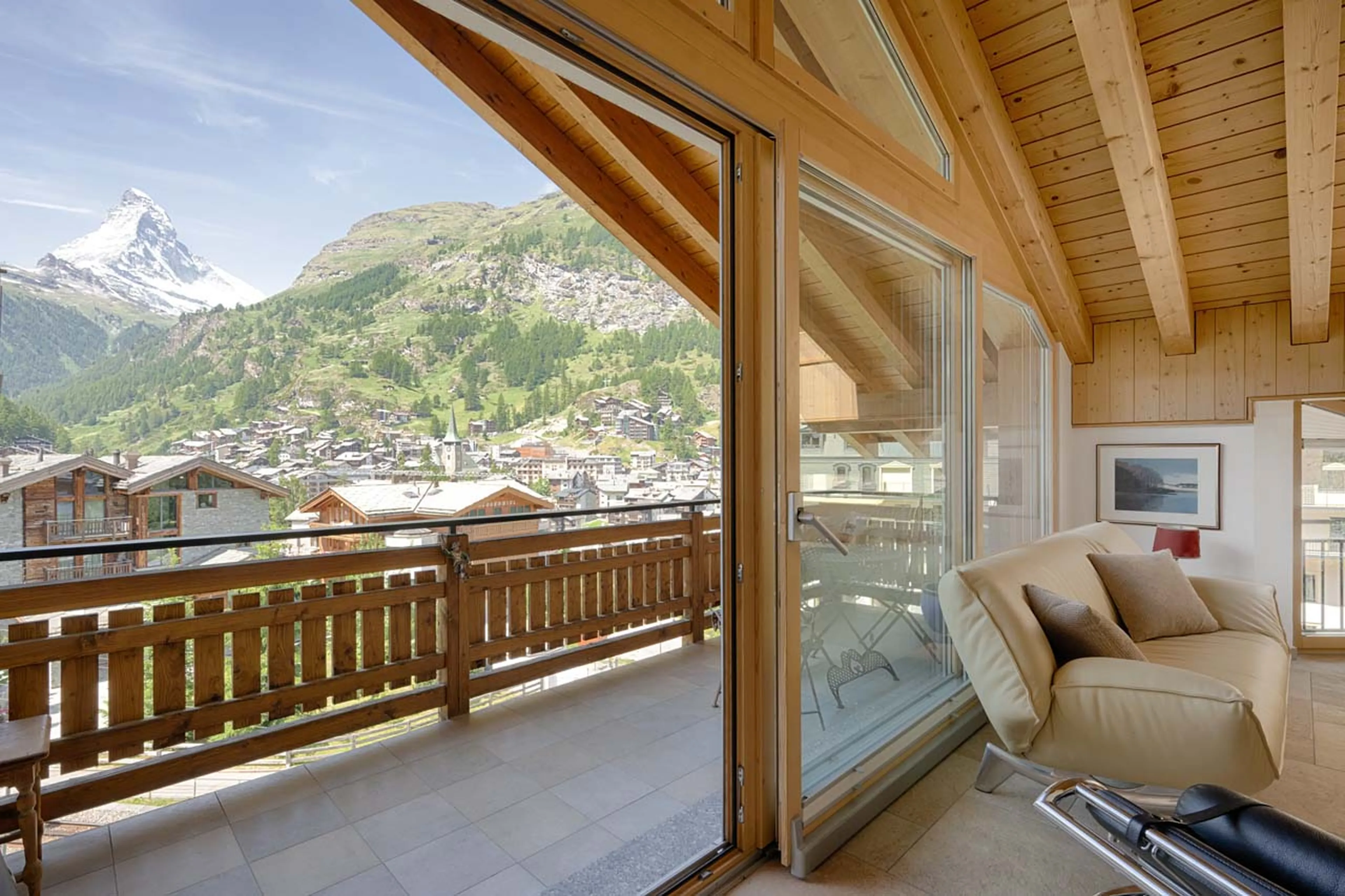 Balcony at Penthouse Tiara in Zermatt