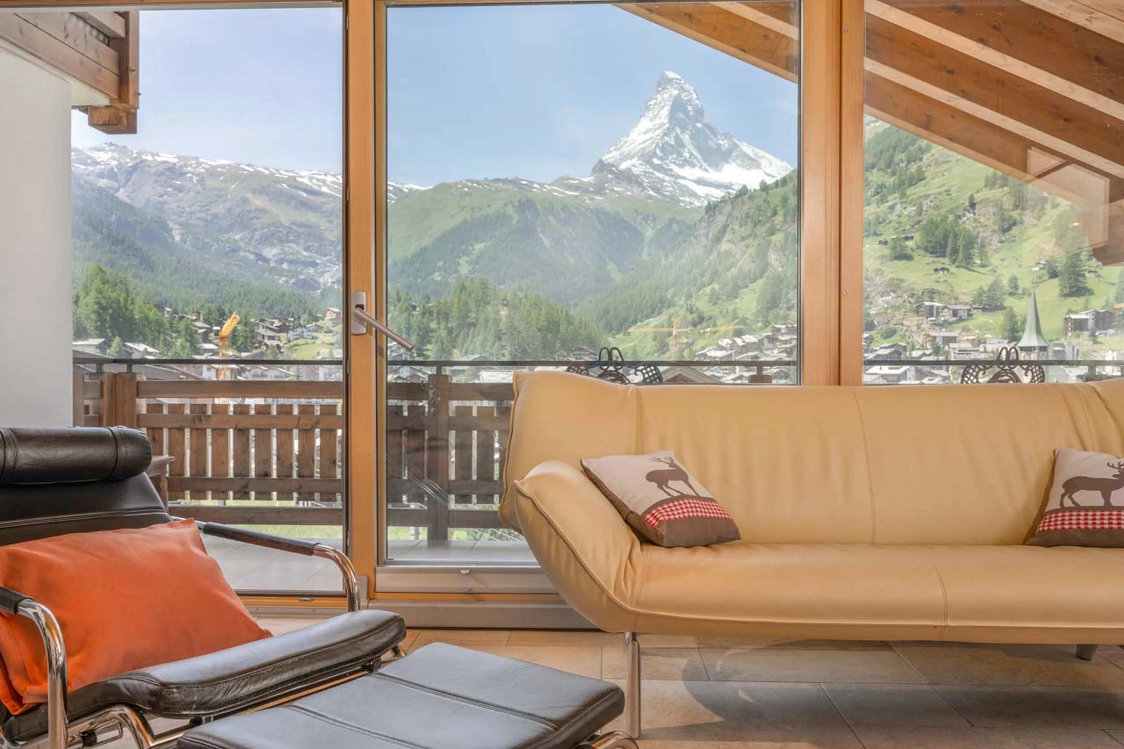 Matterhorn view from Penthouse Tiara in Zermatt