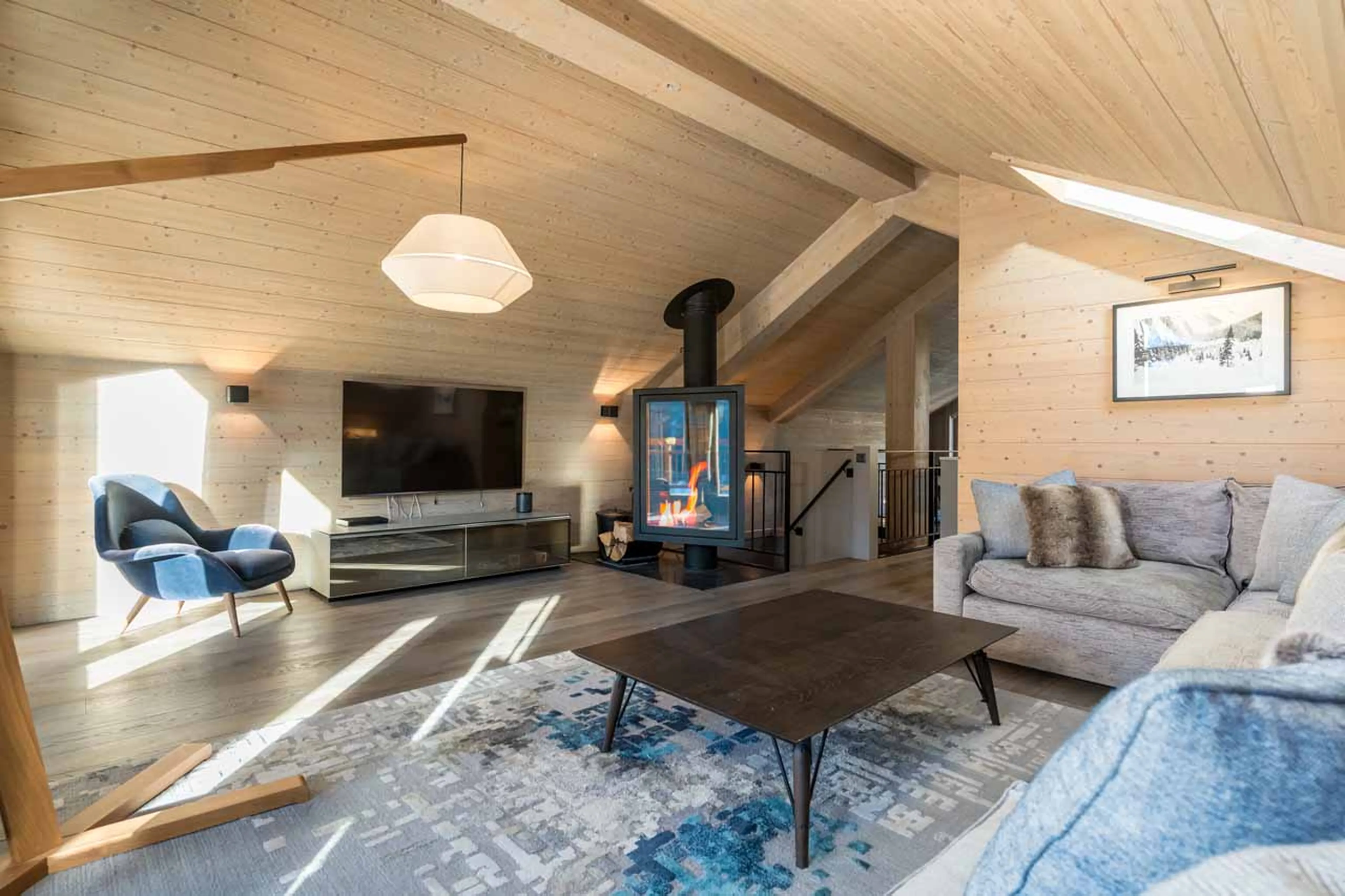 Living area at Penthouse Tueda in Meribel