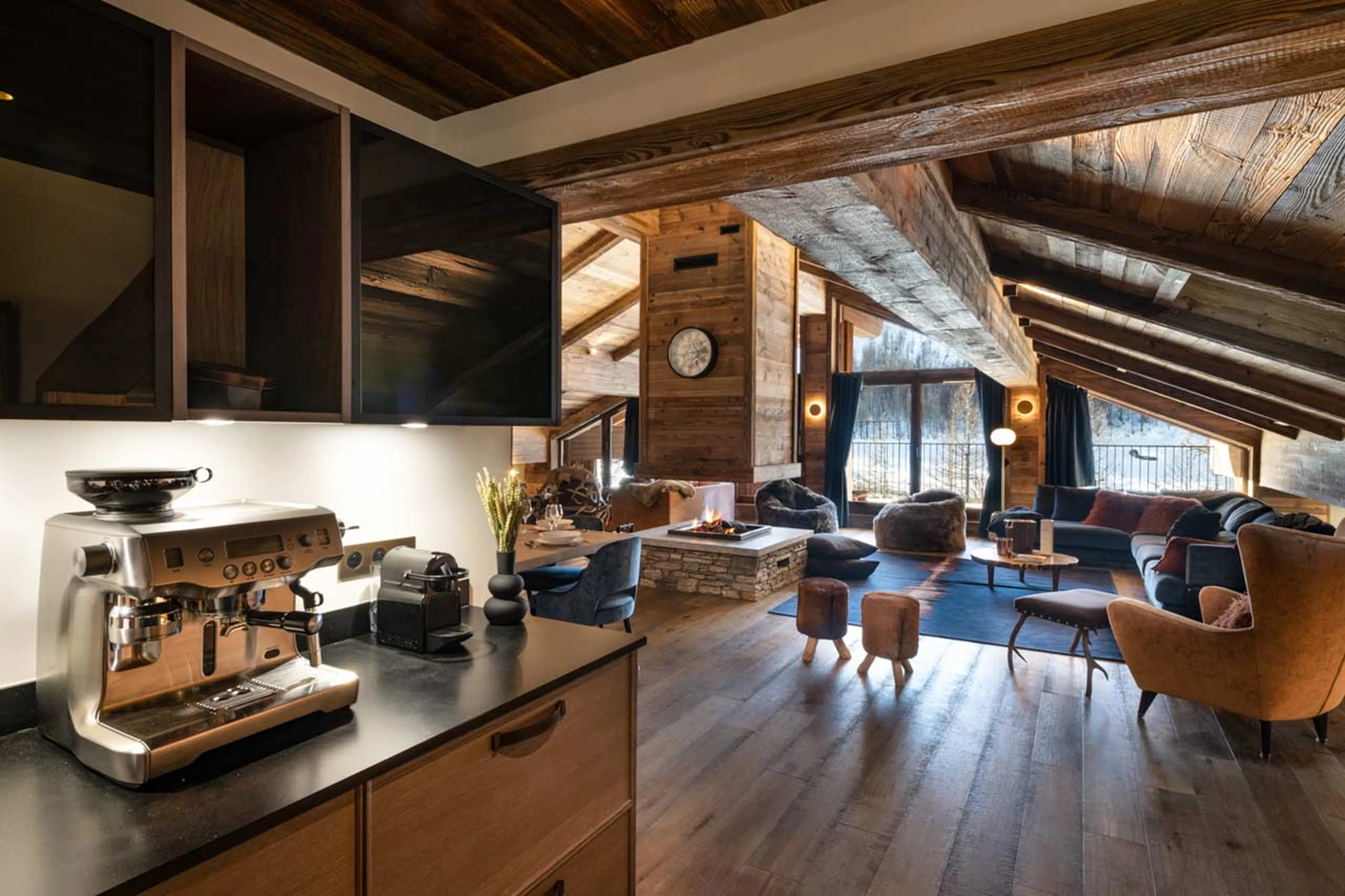 Kitchen and dining are at Penthouse Vail Lodge B41 in Val d'Isere