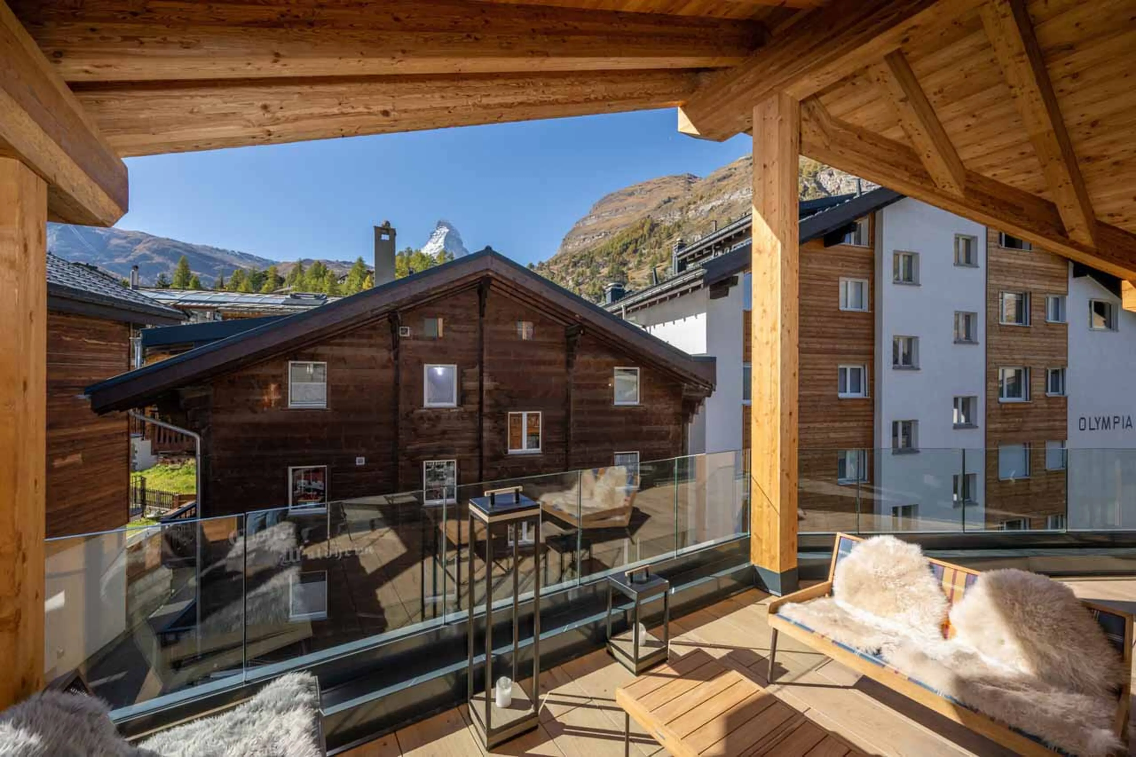 Balcony at Penthouse Weissmatten in Zermatt