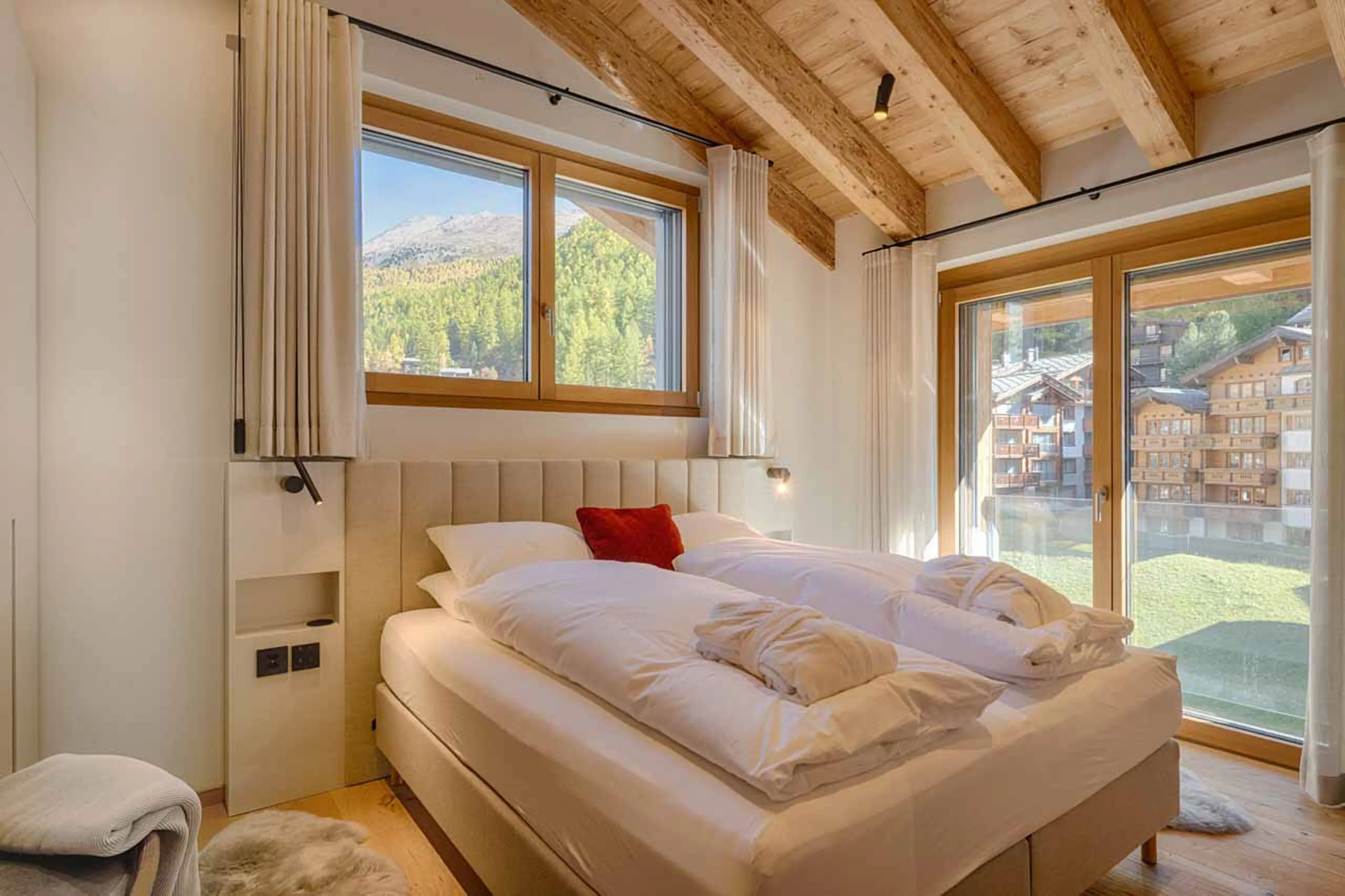 Bedroom 2 at Penthouse Weissmatten in Zermatt