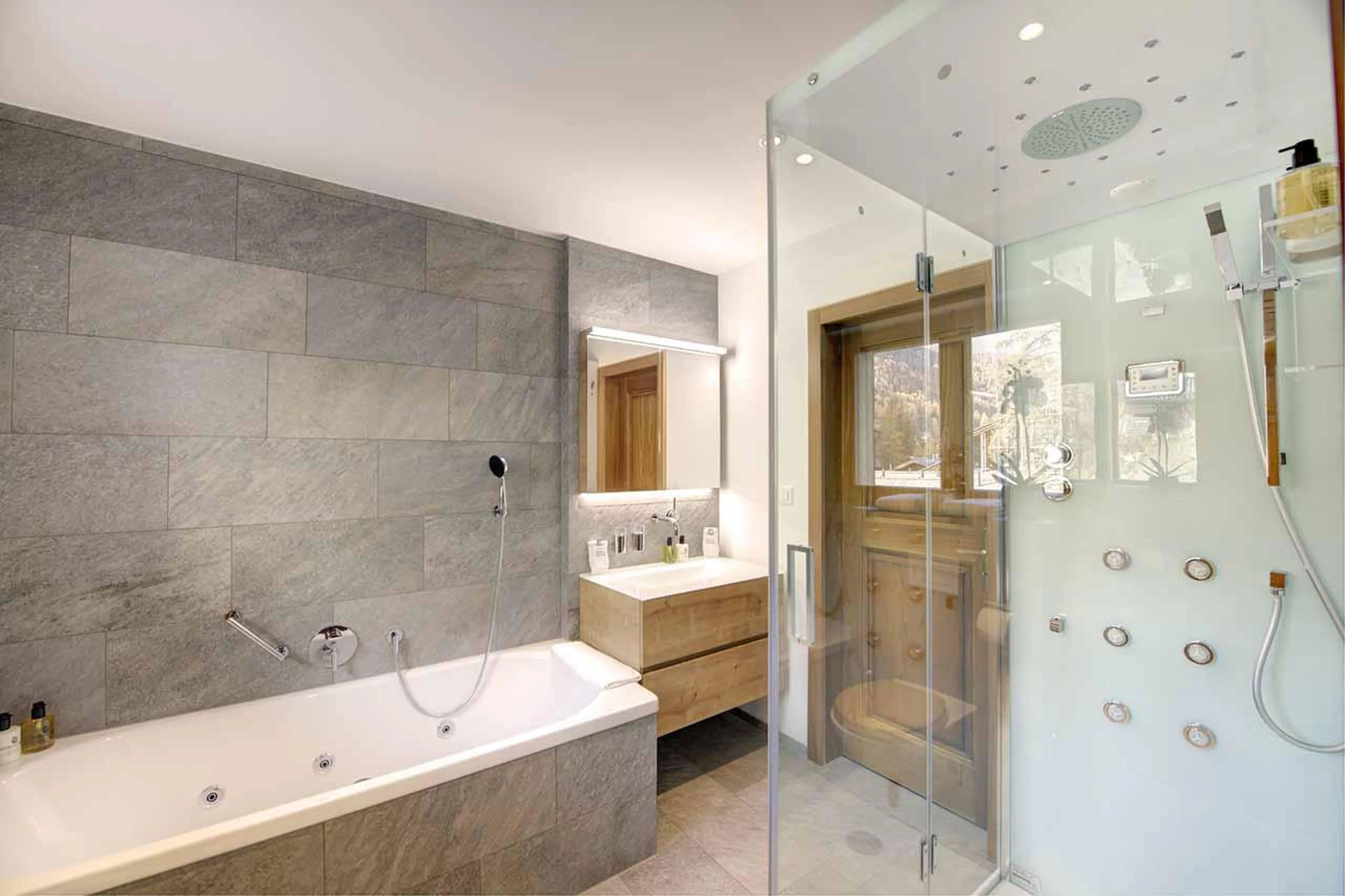 En-suite bathroom at Penthouse Zen in Zermatt