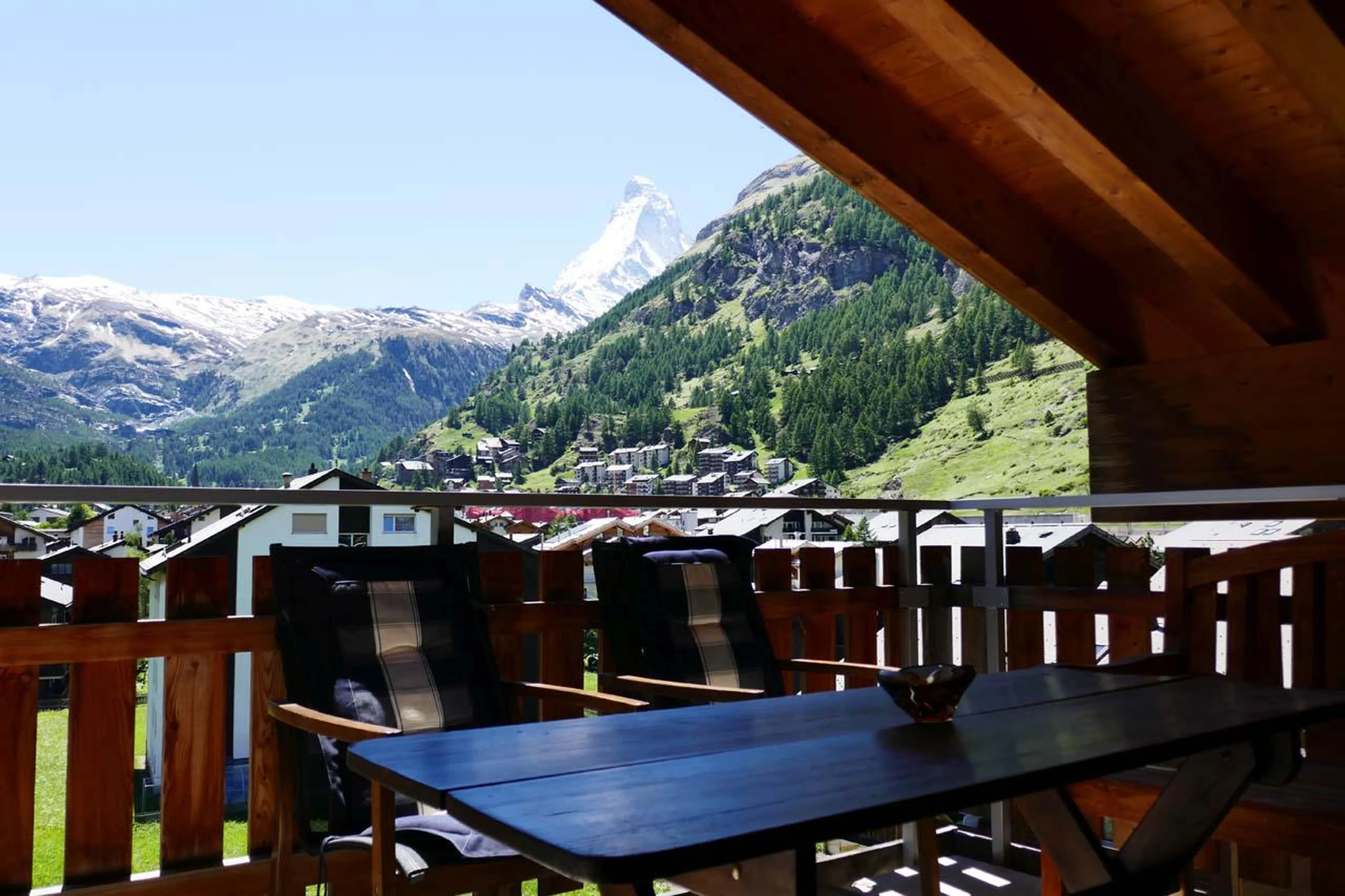 View of Matterhorn at Penthouse Zora in Zermatt