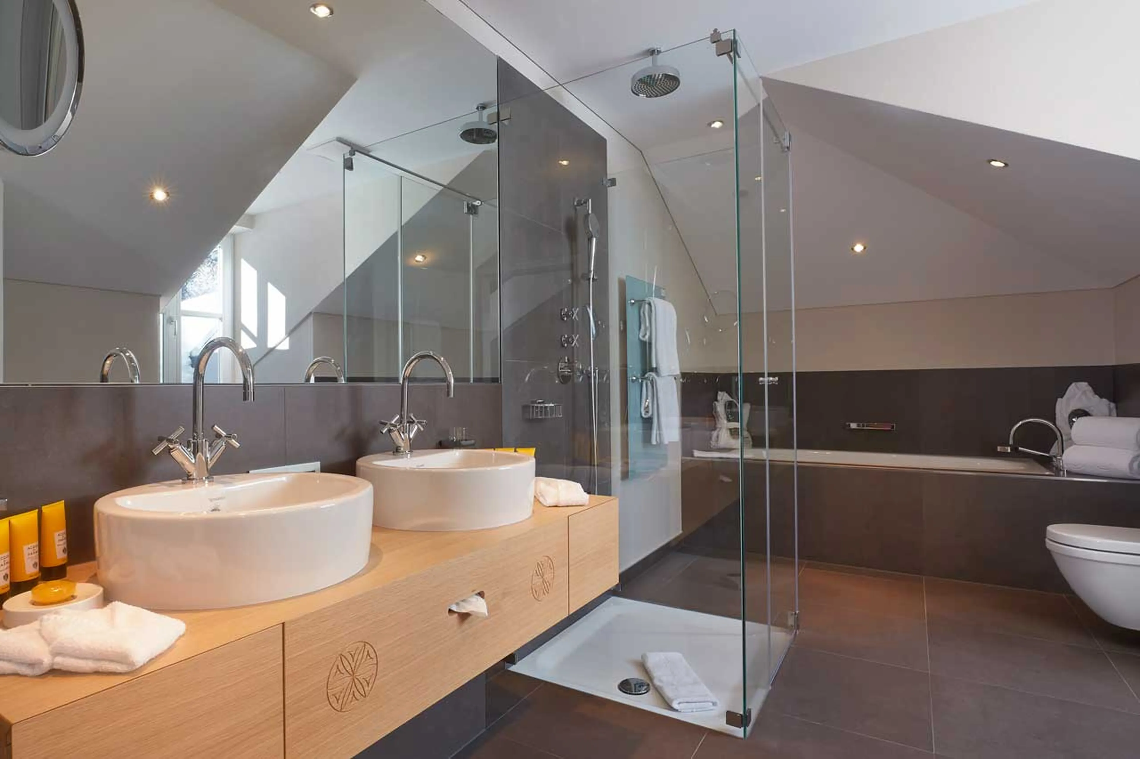 Bathroom at Piz Bellavista in St Moritz