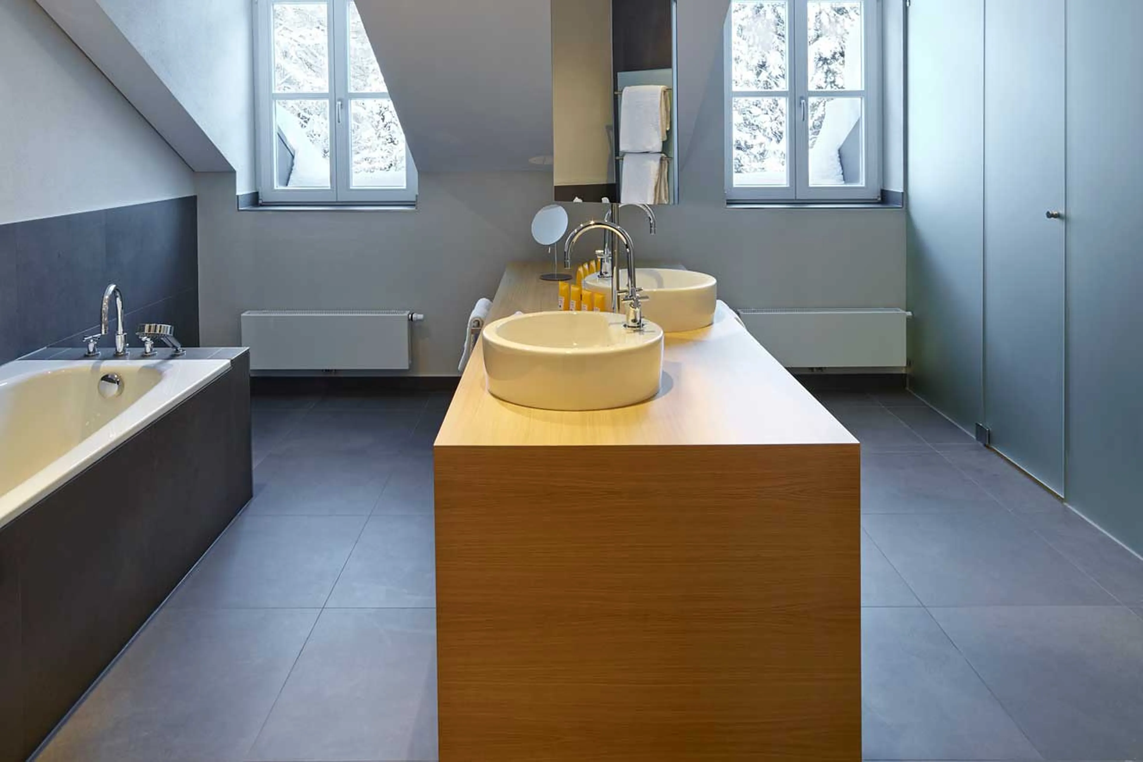 Bathroom three at Piz Bellavista in St Moritz