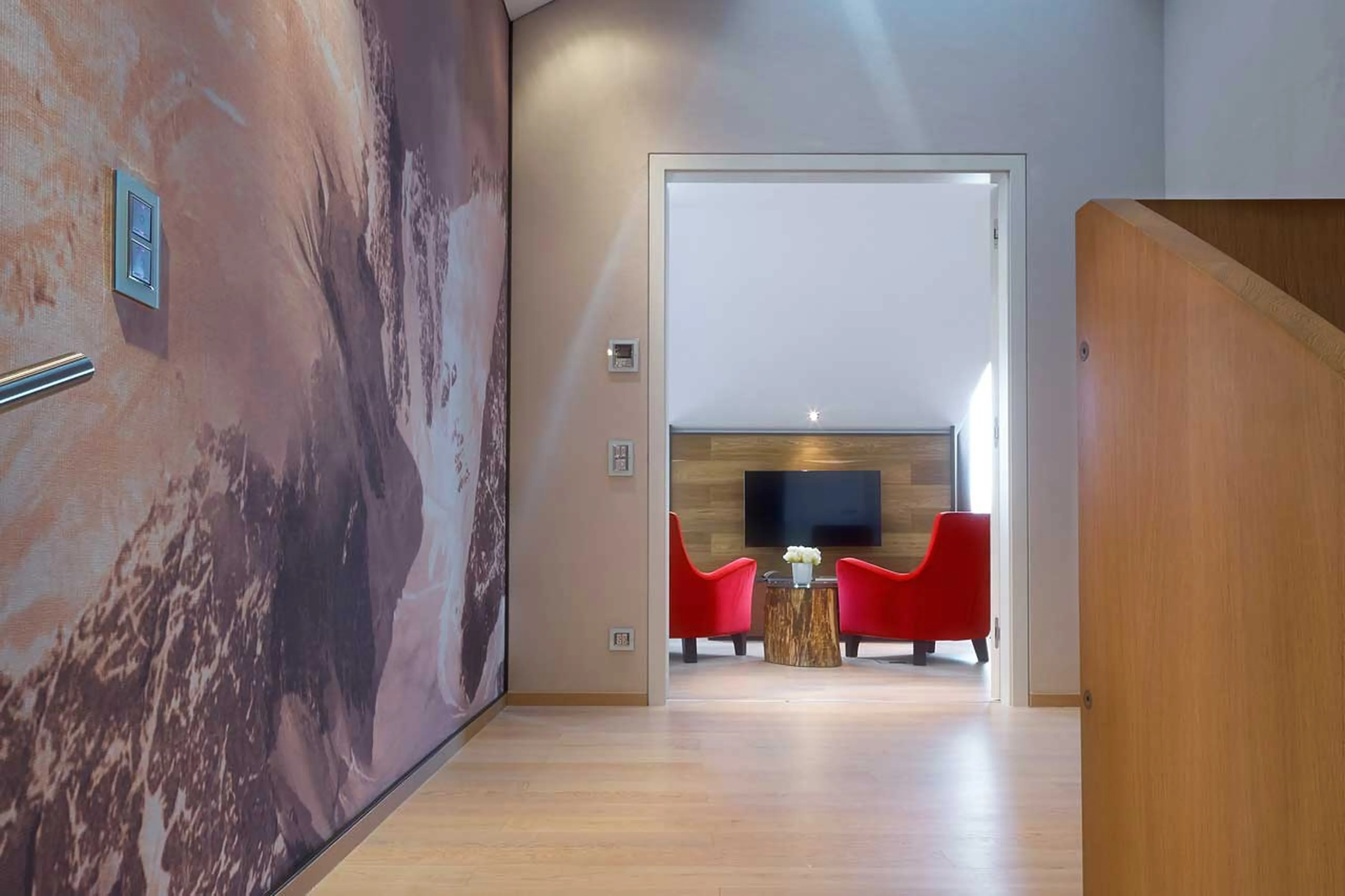 Corridor at Piz Bellavista in St Moritz