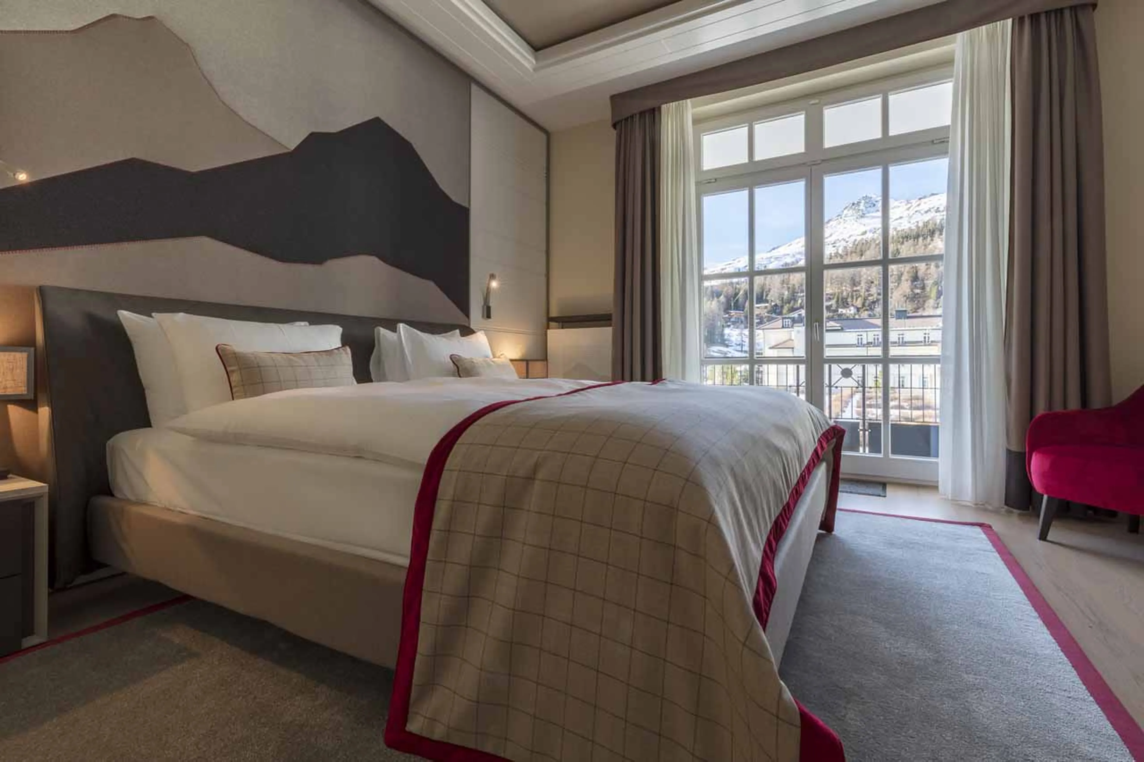 Bedroom two at Piz Mandra in St Moritz