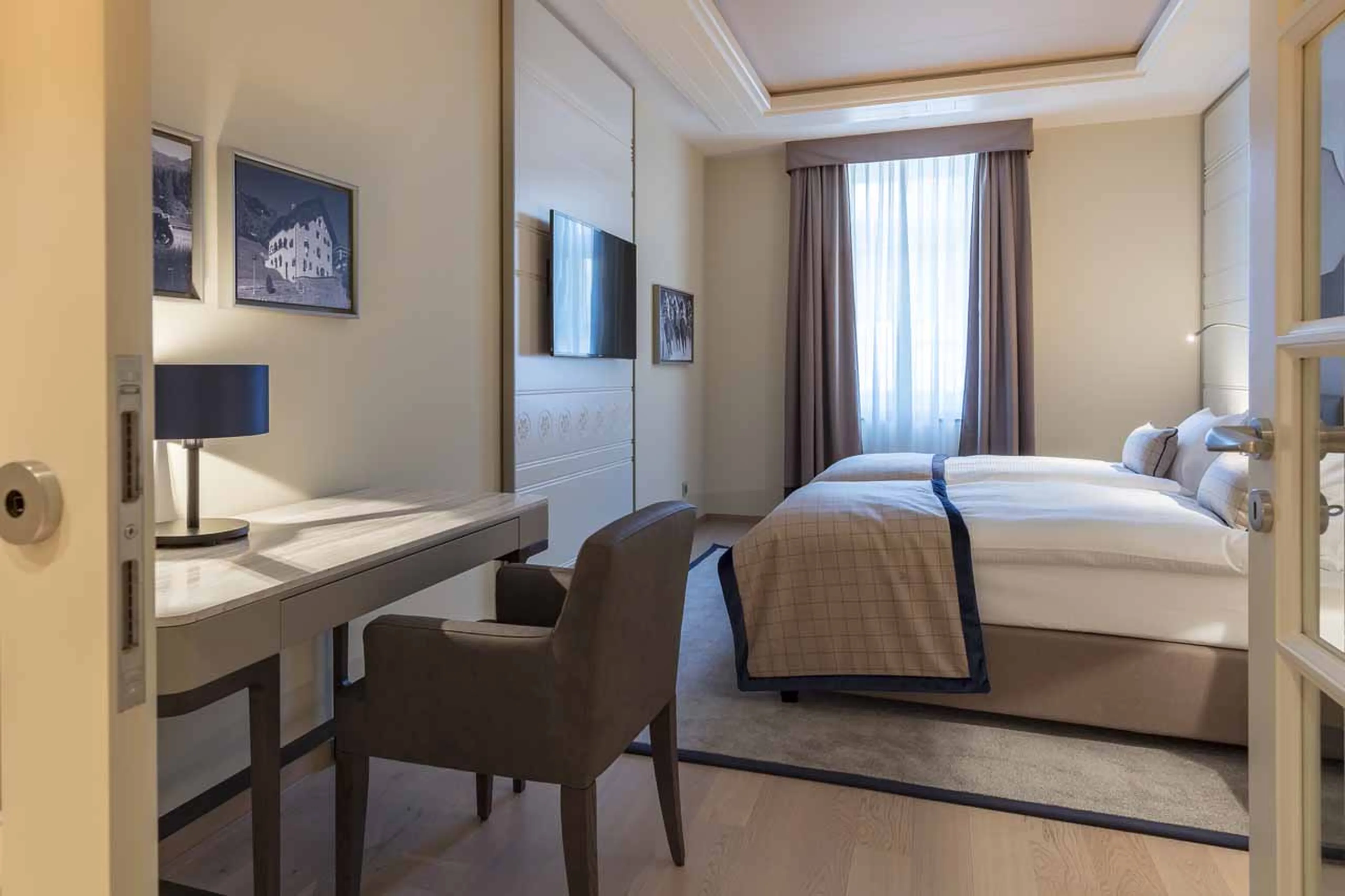 Bedroom three at Piz Mandra in St Moritz