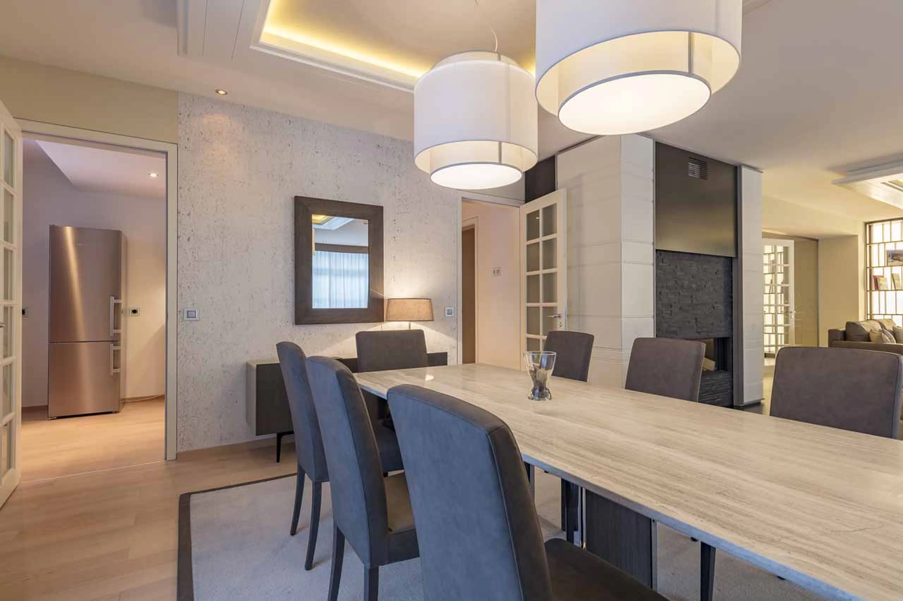 Dining table at Piz Mandra in St Moritz