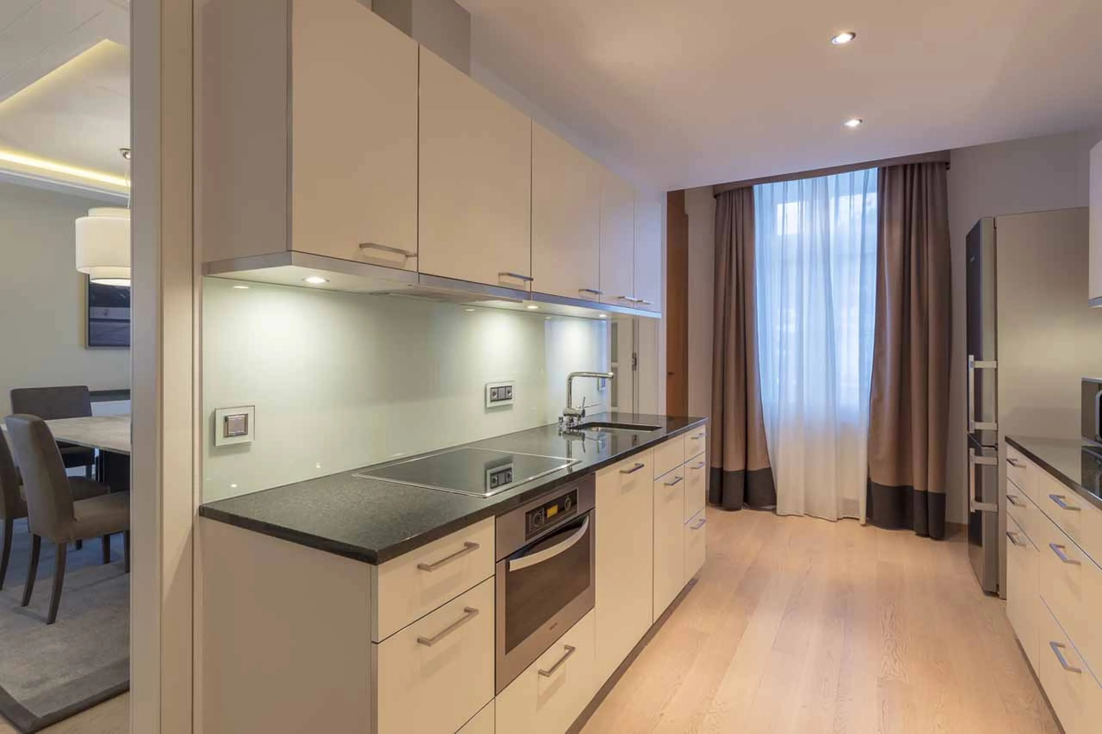 Kitchen at Piz Mandra in St Moritz