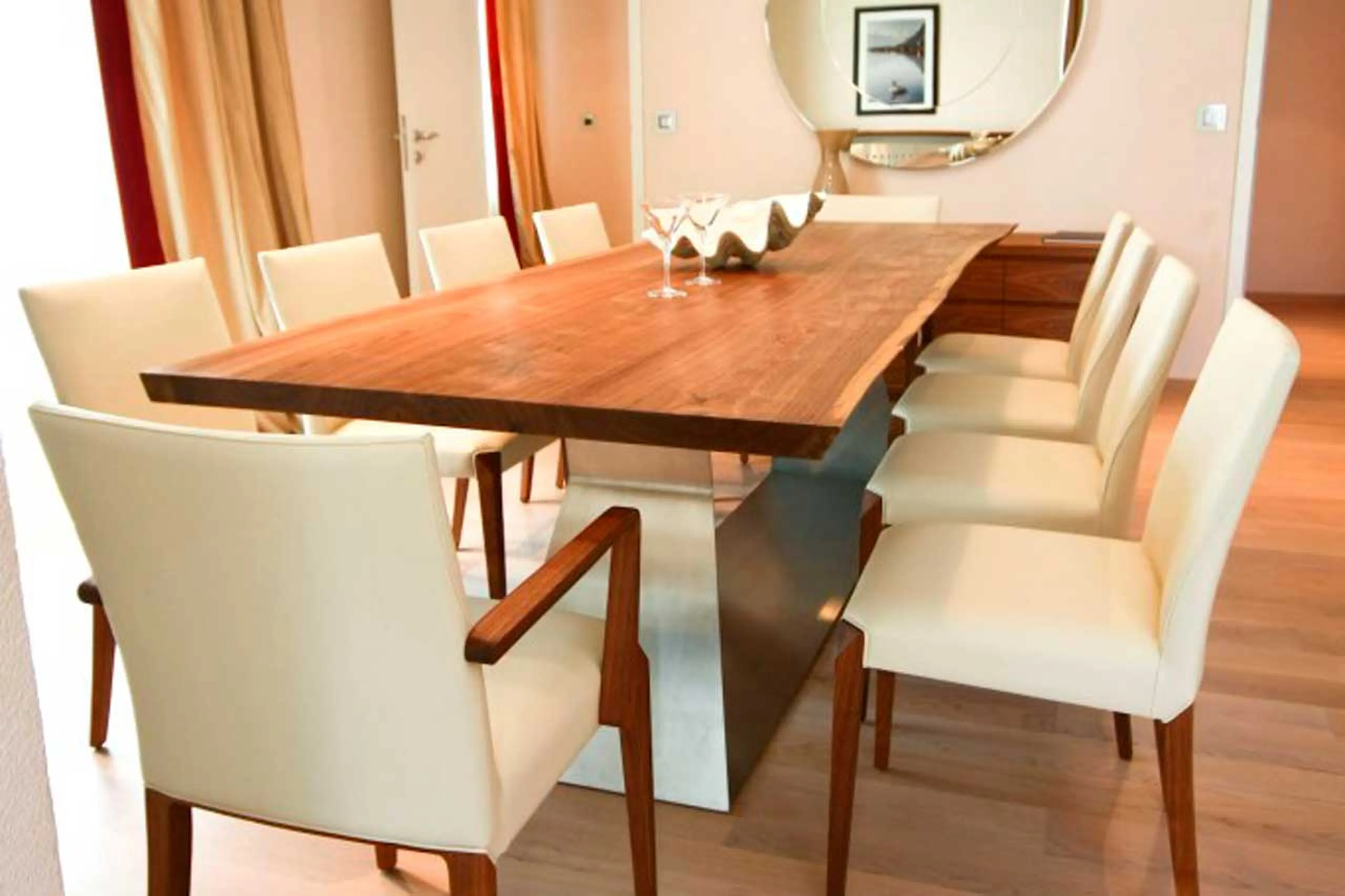 Dining room at Piz Surlej in St Moritz