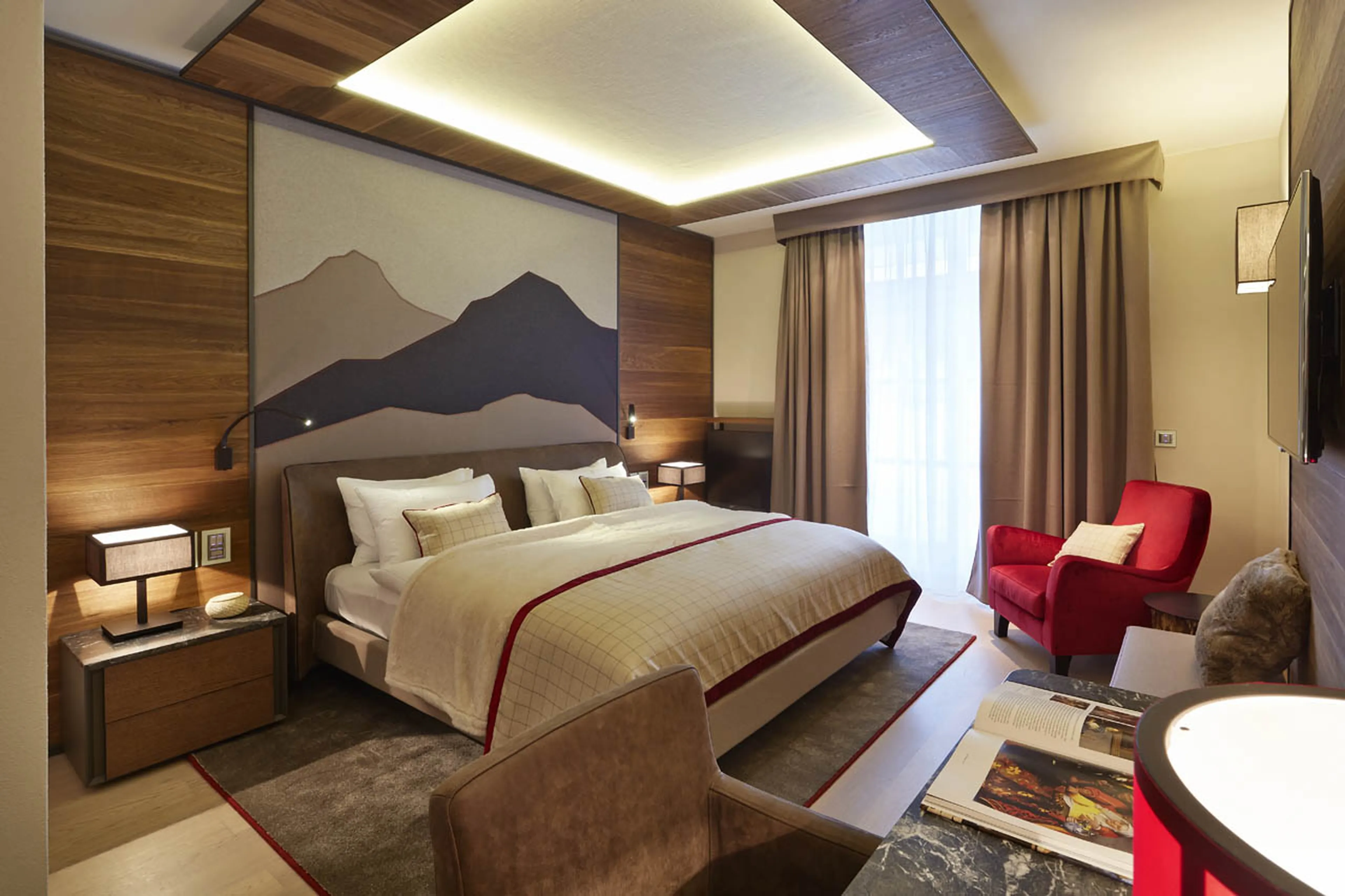 Bedroom two at Piz Vadret in St. Moritz