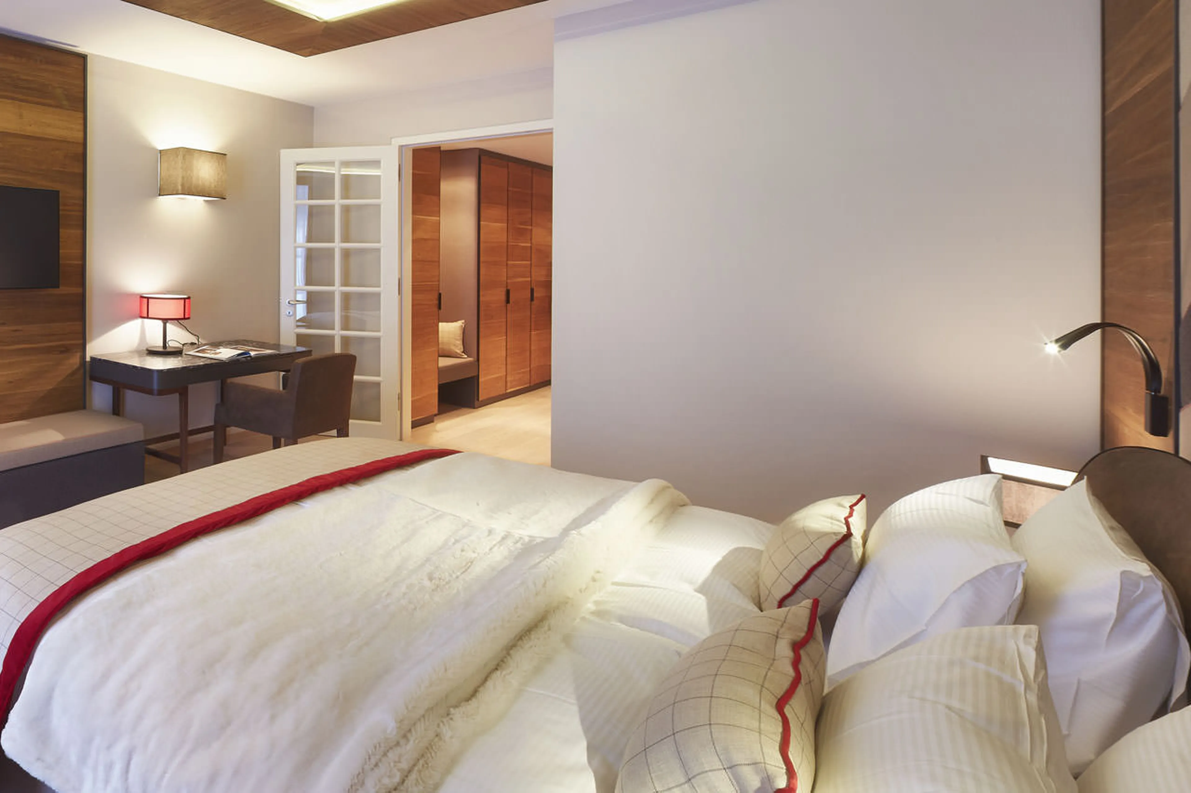 TV in bedroom at Piz Vadret in St. Moritz