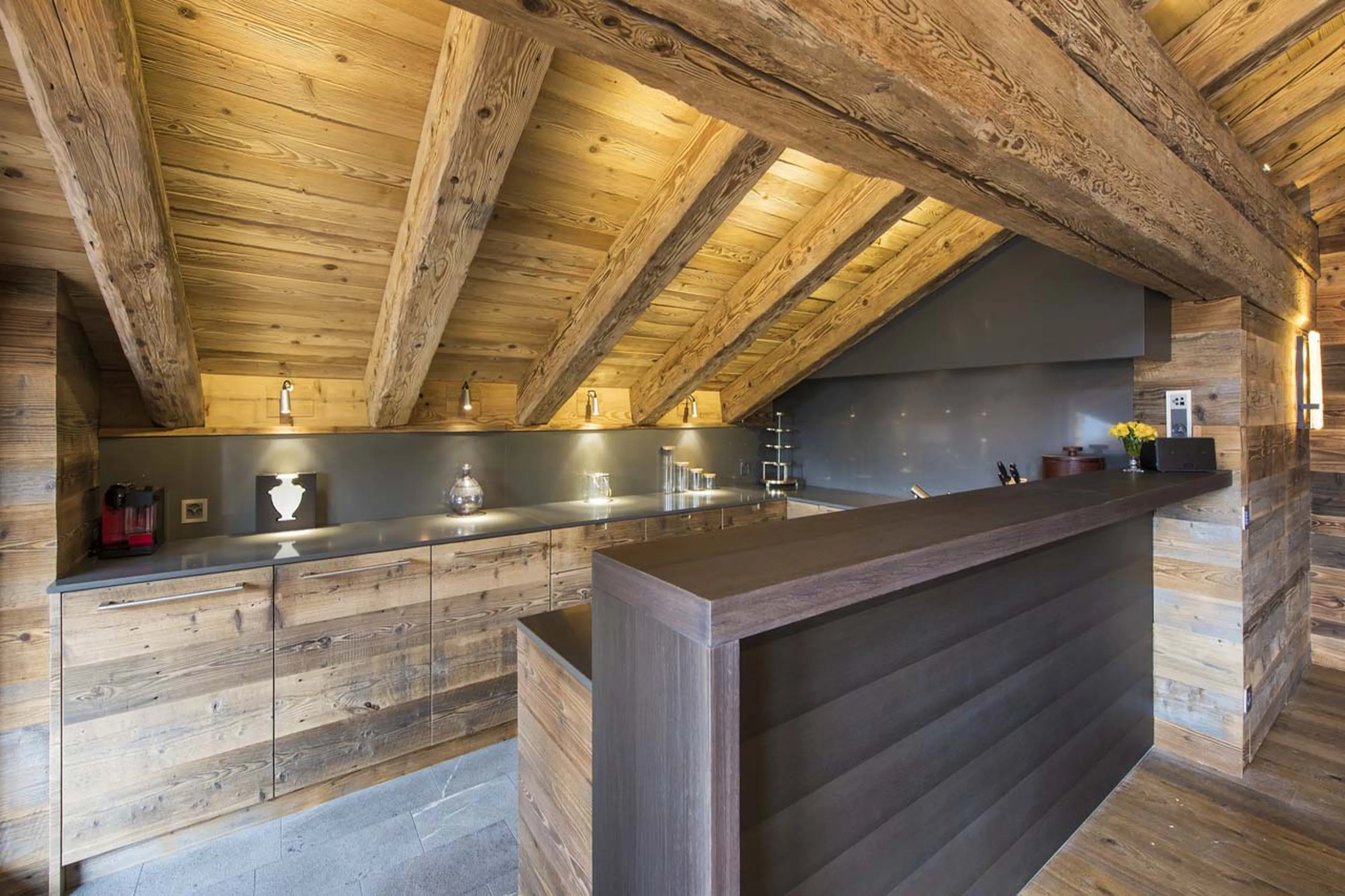 Second kitchen at Place Blanche in Verbier