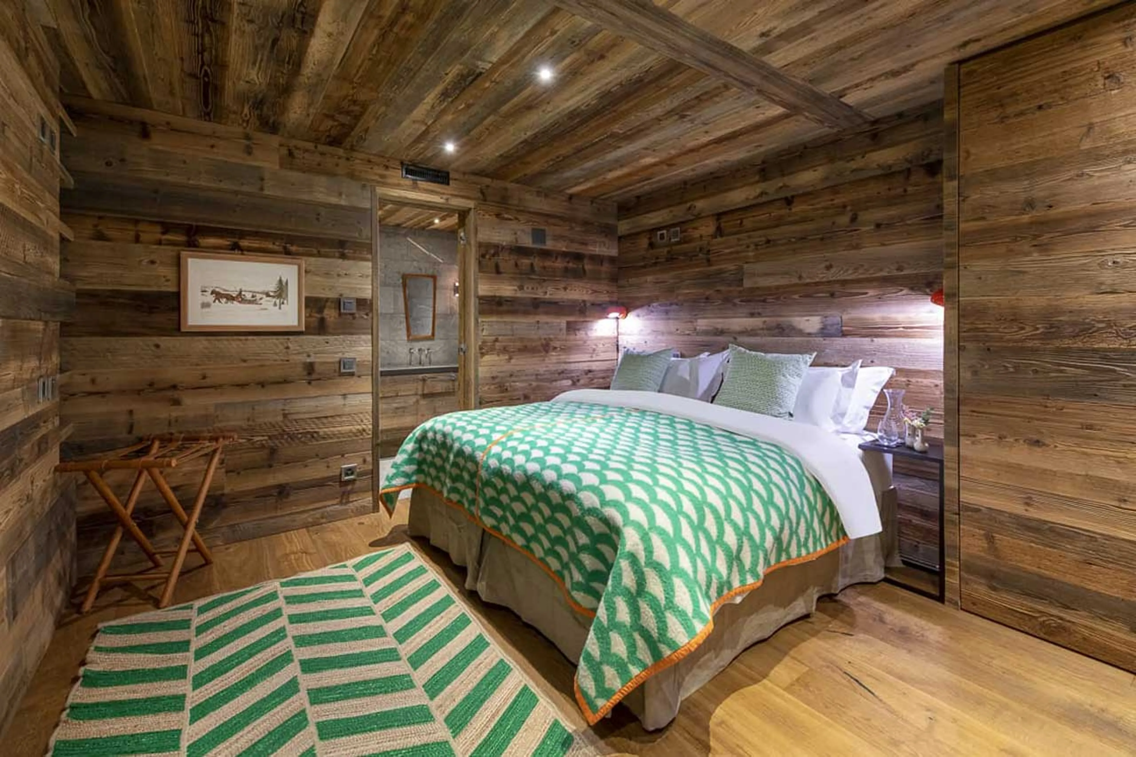 Bedroom three at Place Blanche in Verbier