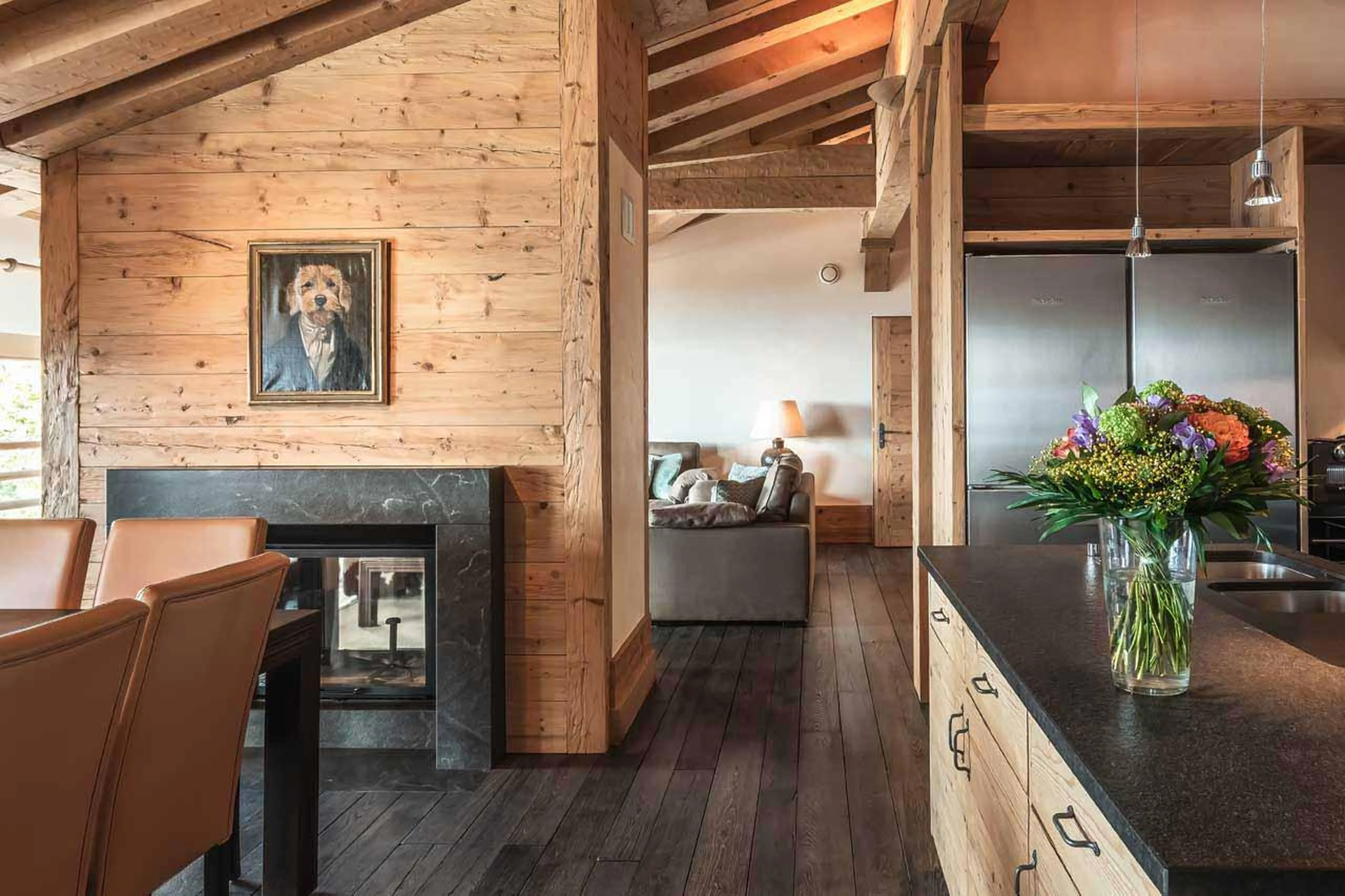 Open-plan living area in Prestige Apartment LeCrans