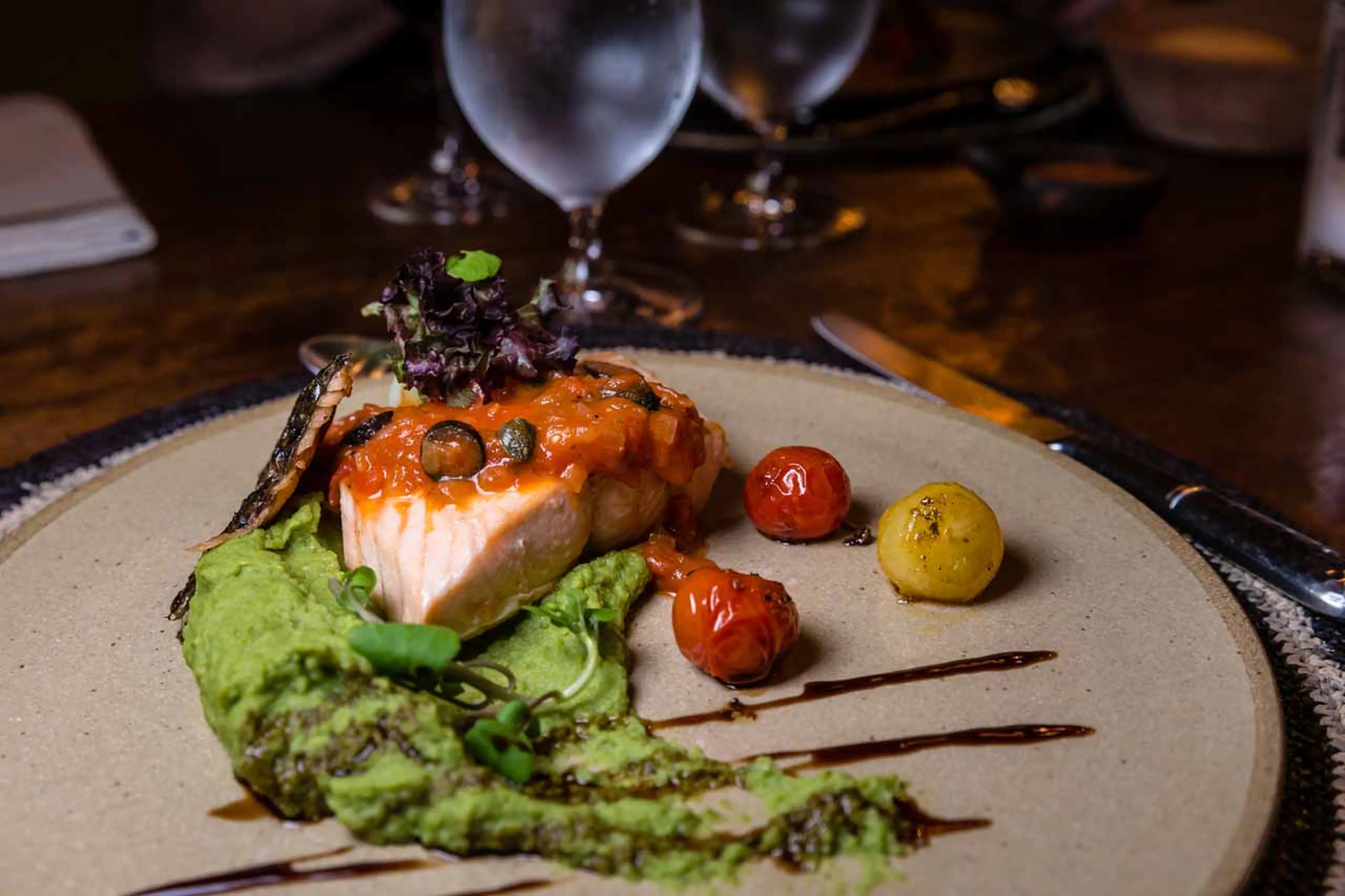 Food at Rio Palena Lodge in Patagonia