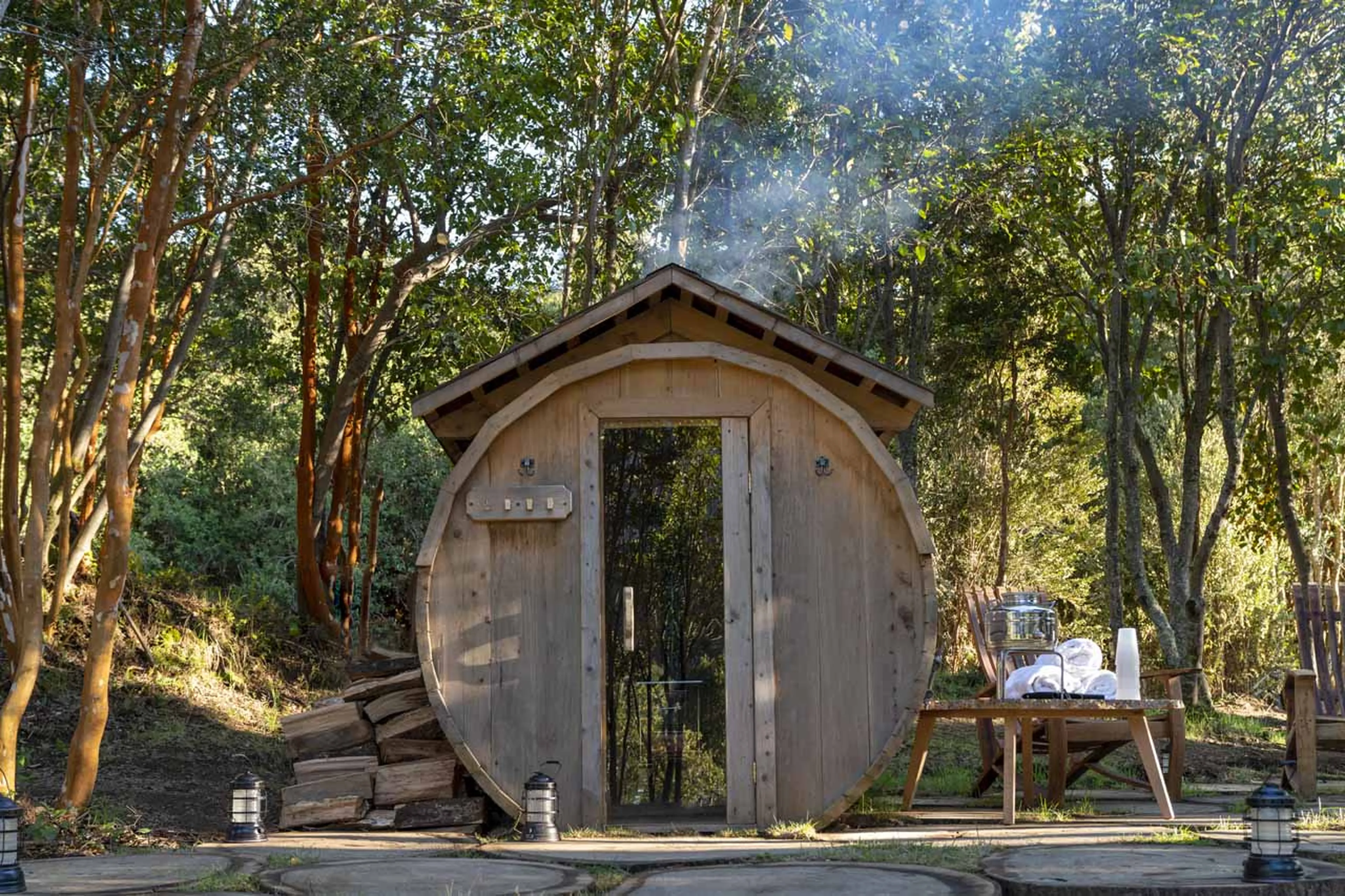 Sauna at Rio Palena Lodge in Patagonia