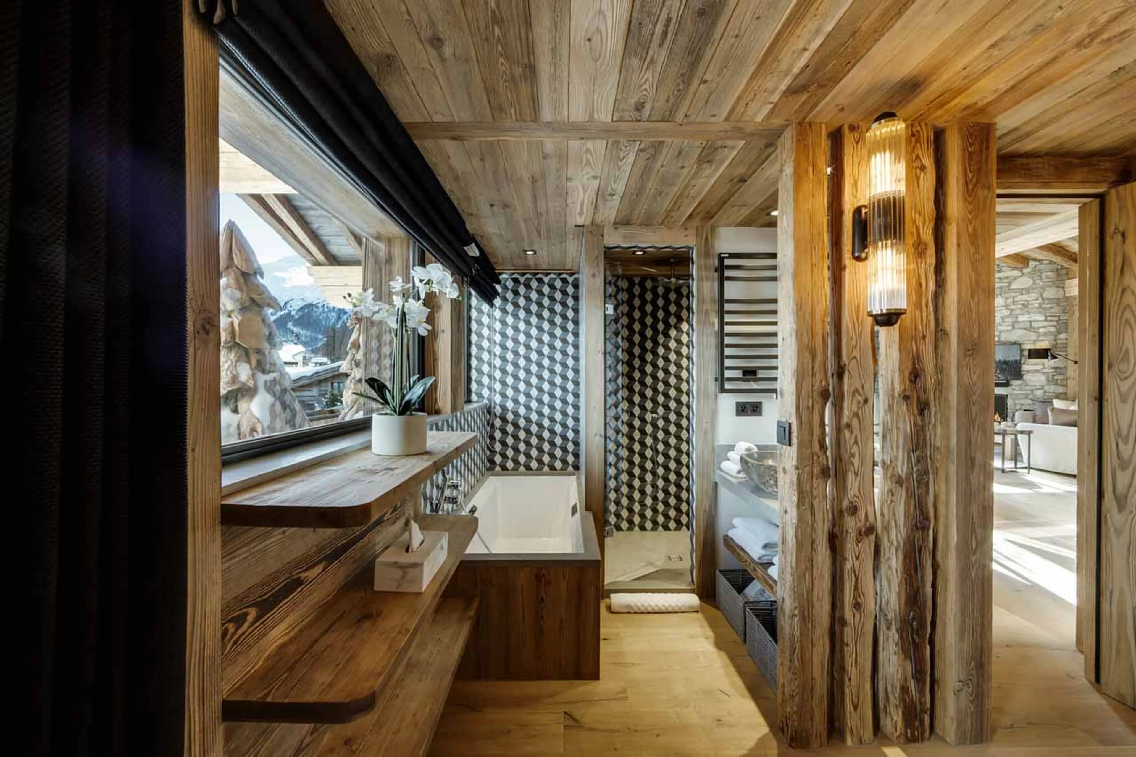 En-suite bathroom at Penthouse Rocca in Val d'Isere