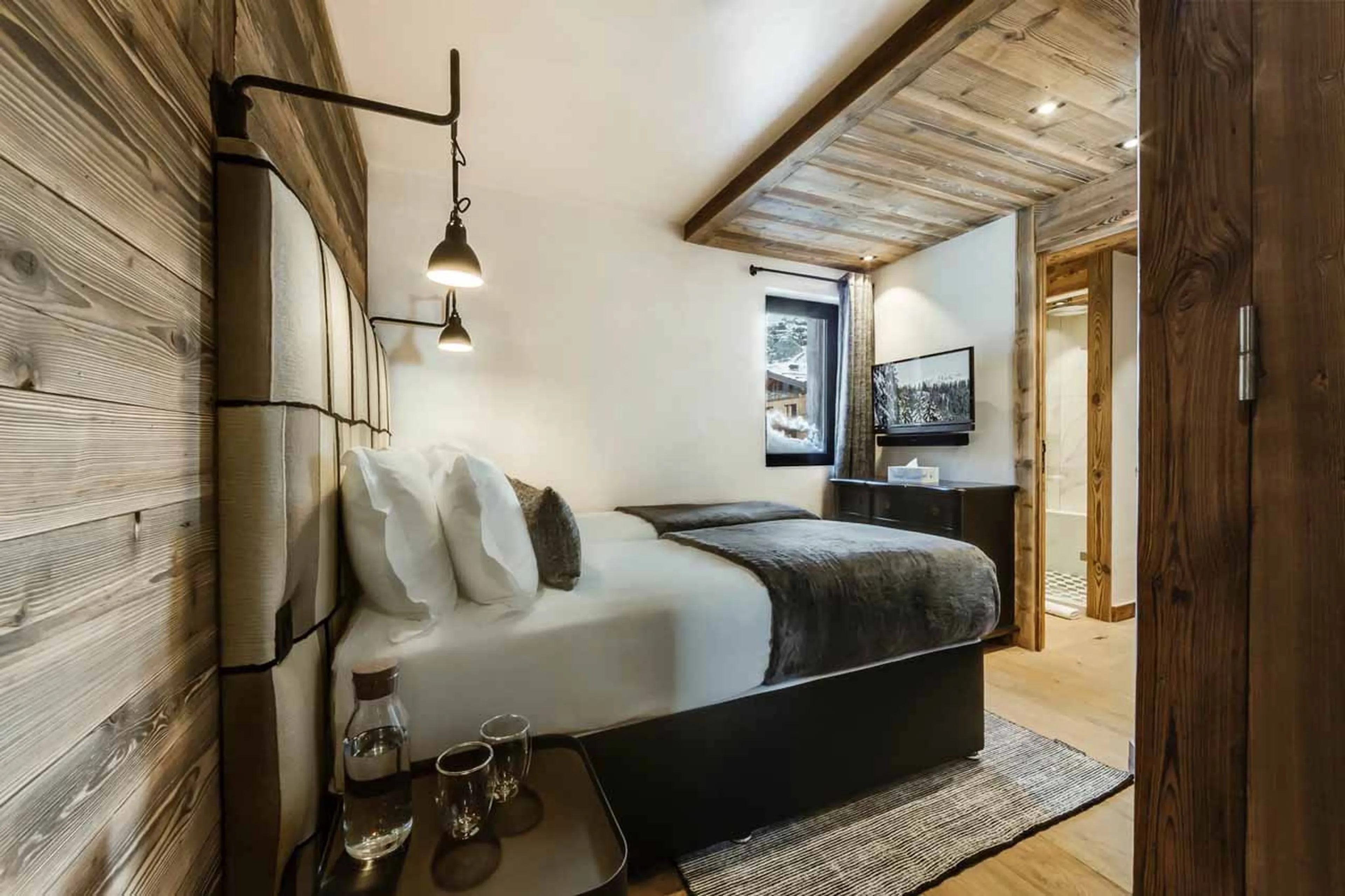 Bedroom one at Penthouse Rocca in Val d'Isere