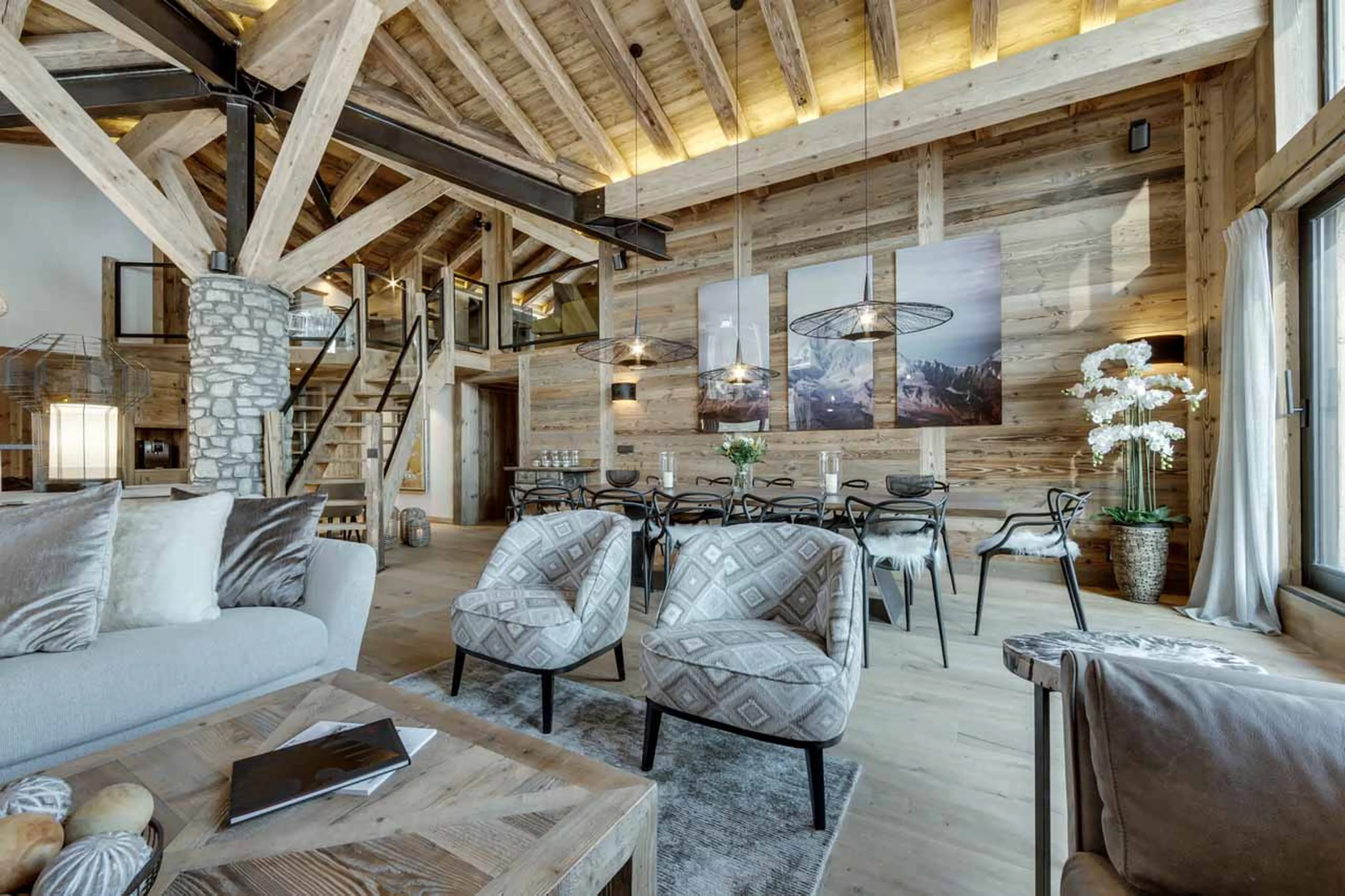 Comfortable living area at Penthouse Rocca in Val d'Isere