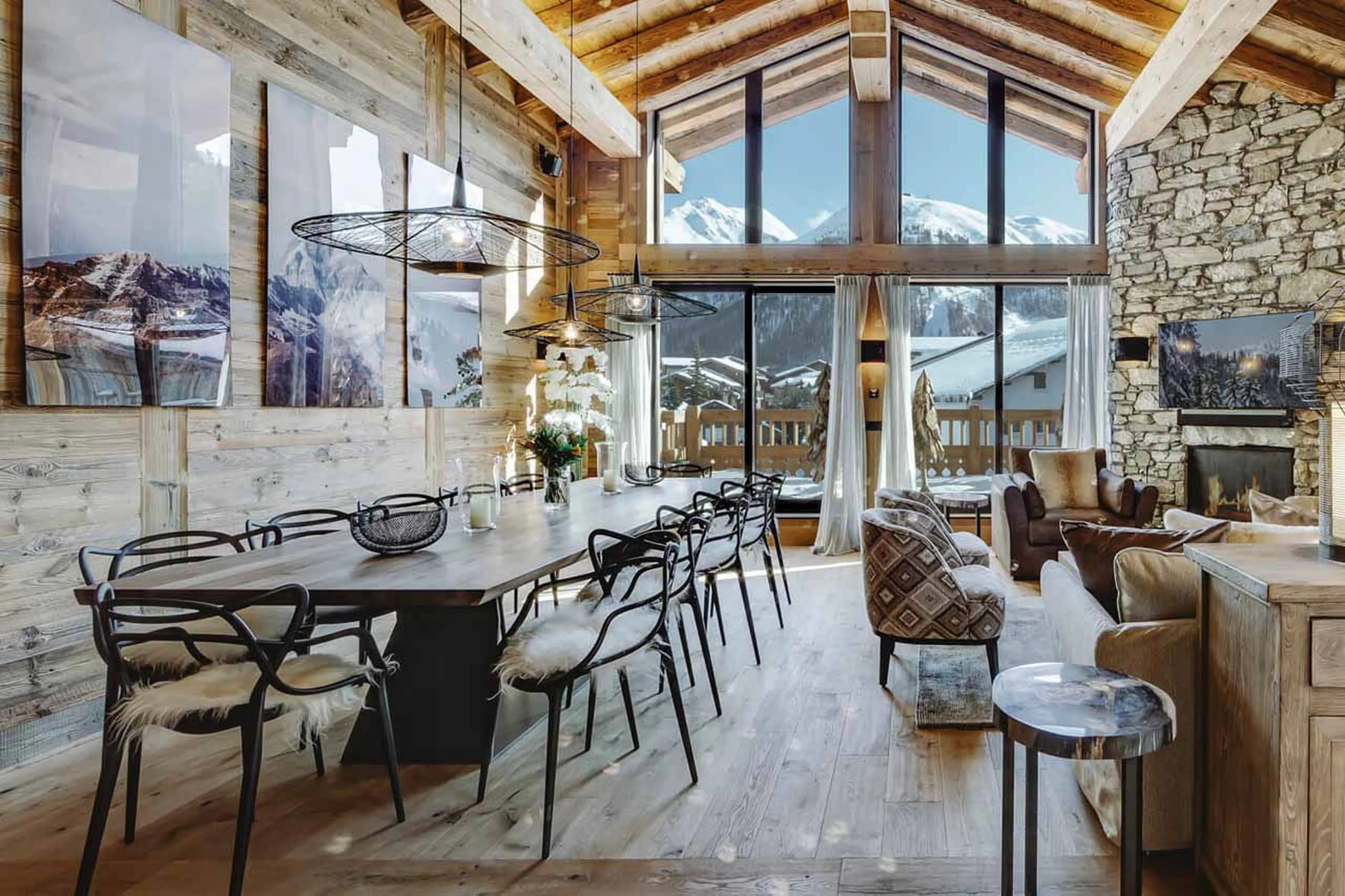 Dining area at Penthouse Rocca in Val d'Isere