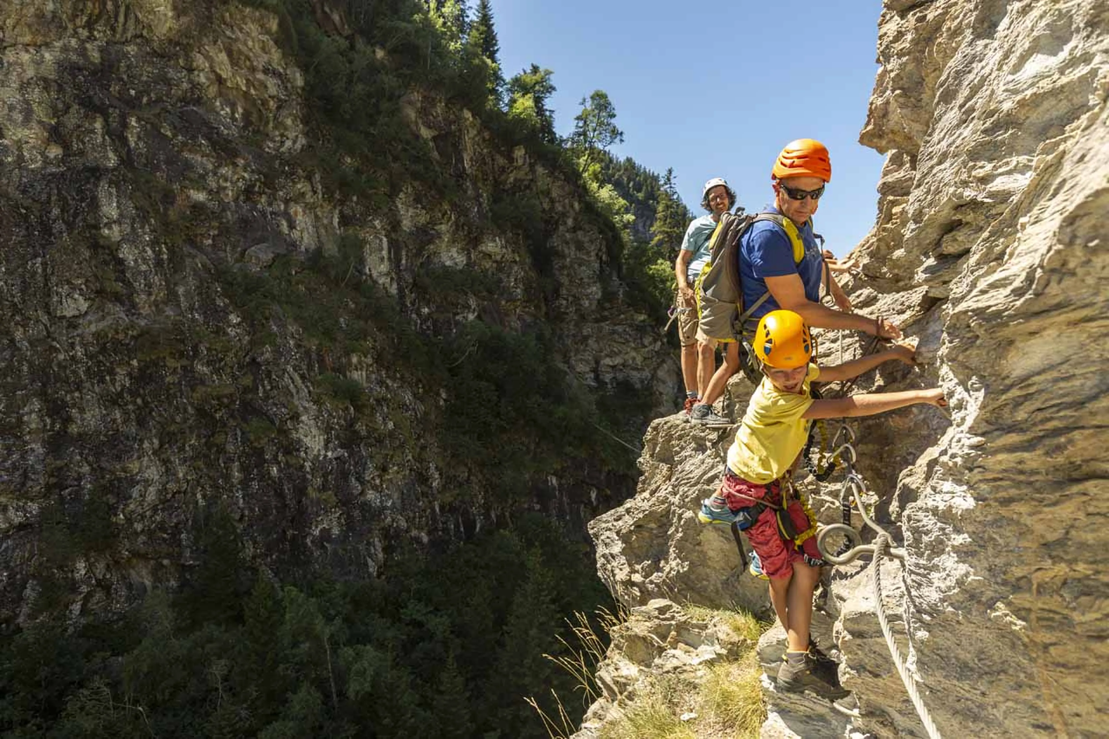 Rock climbing in Courchevel in summer