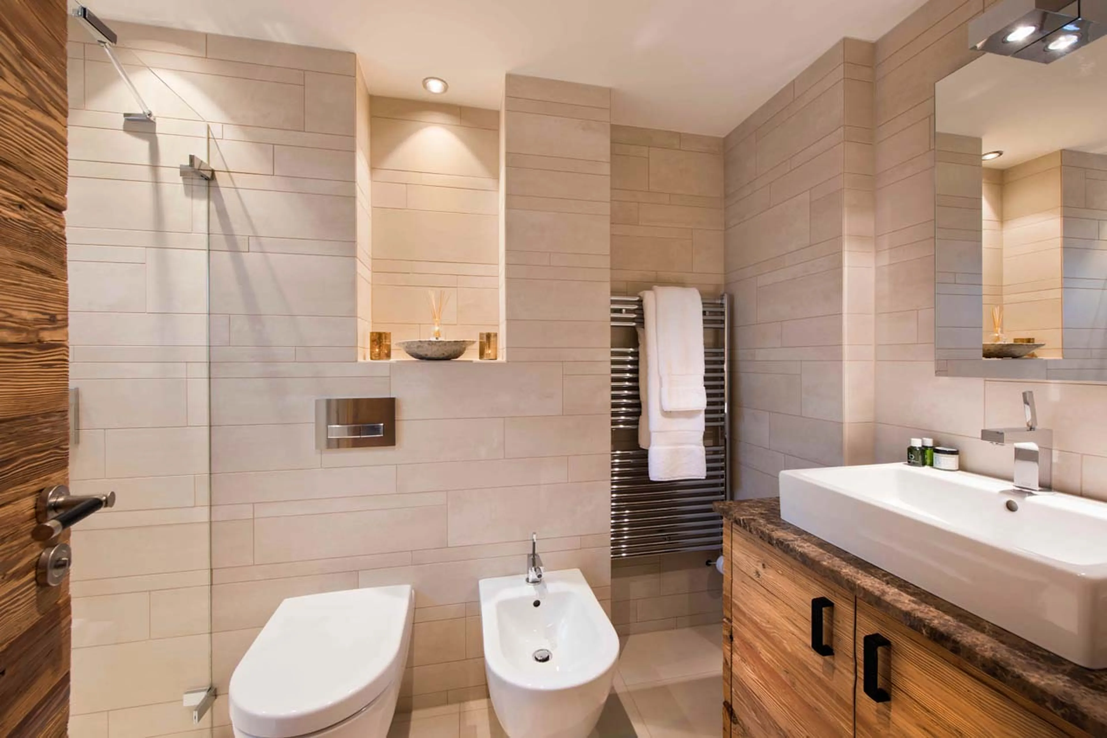 En-suite shower room at Exterior of Apartment Rosalp 4 in Verbier