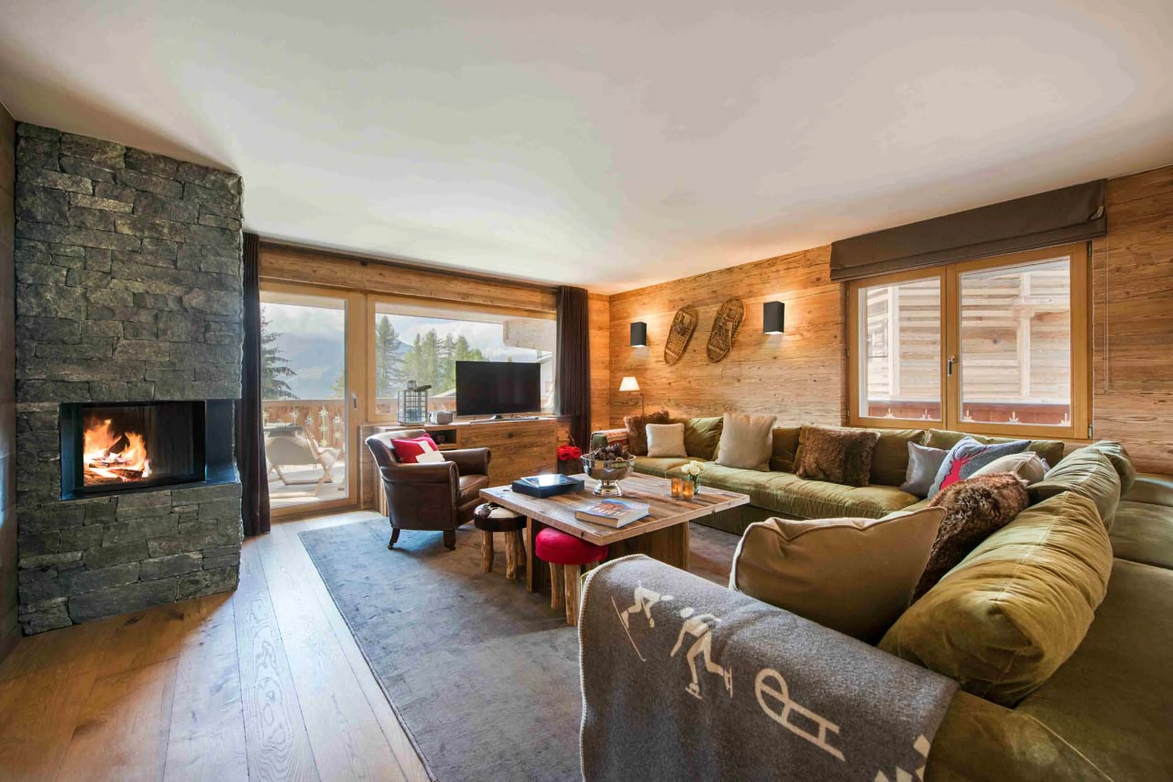 Living room at Apartment Rosalp 4 in Verbier