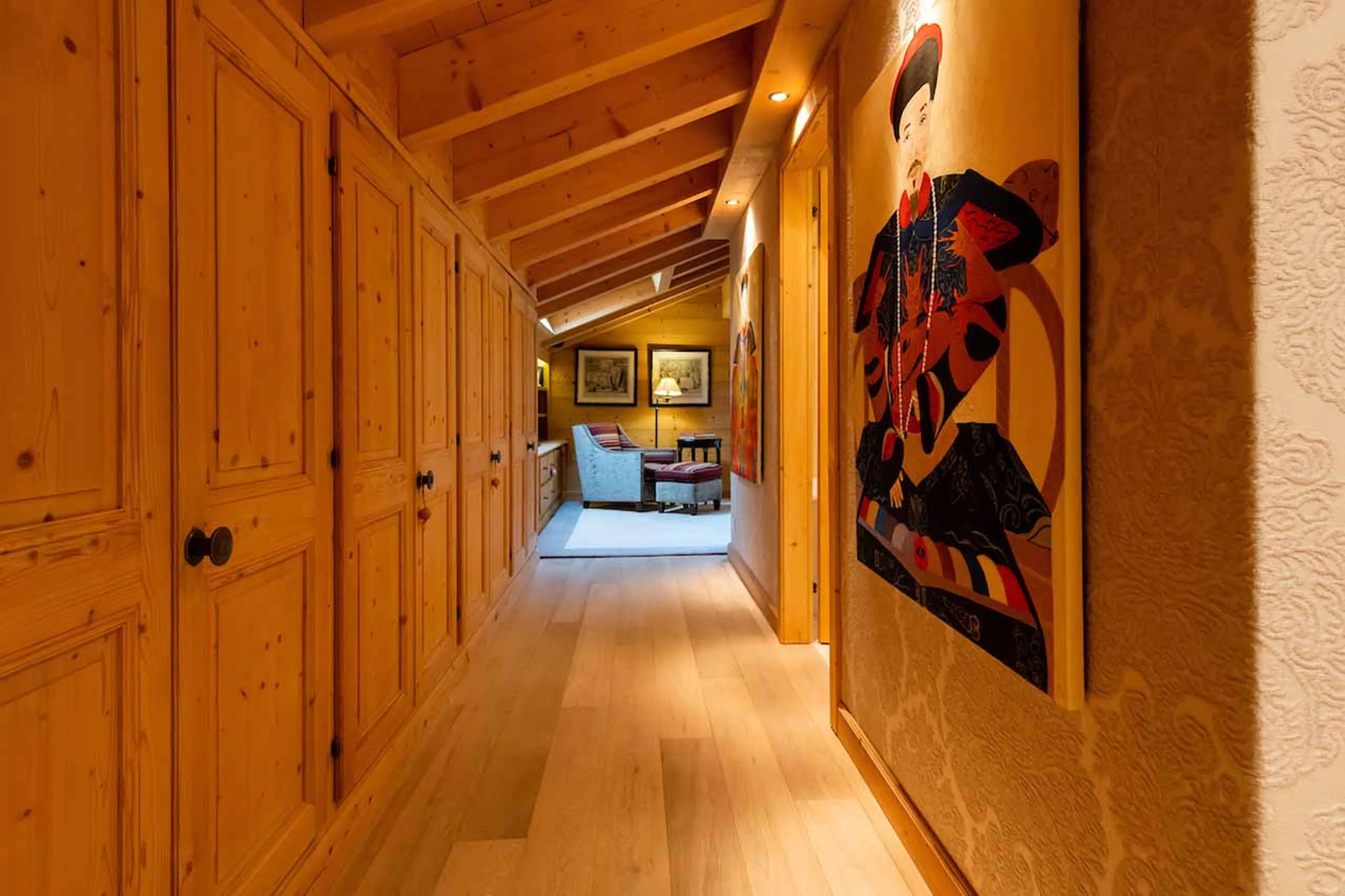 Corridor leading to bedroom one at Royal Penthouse in Villars sur Ollon