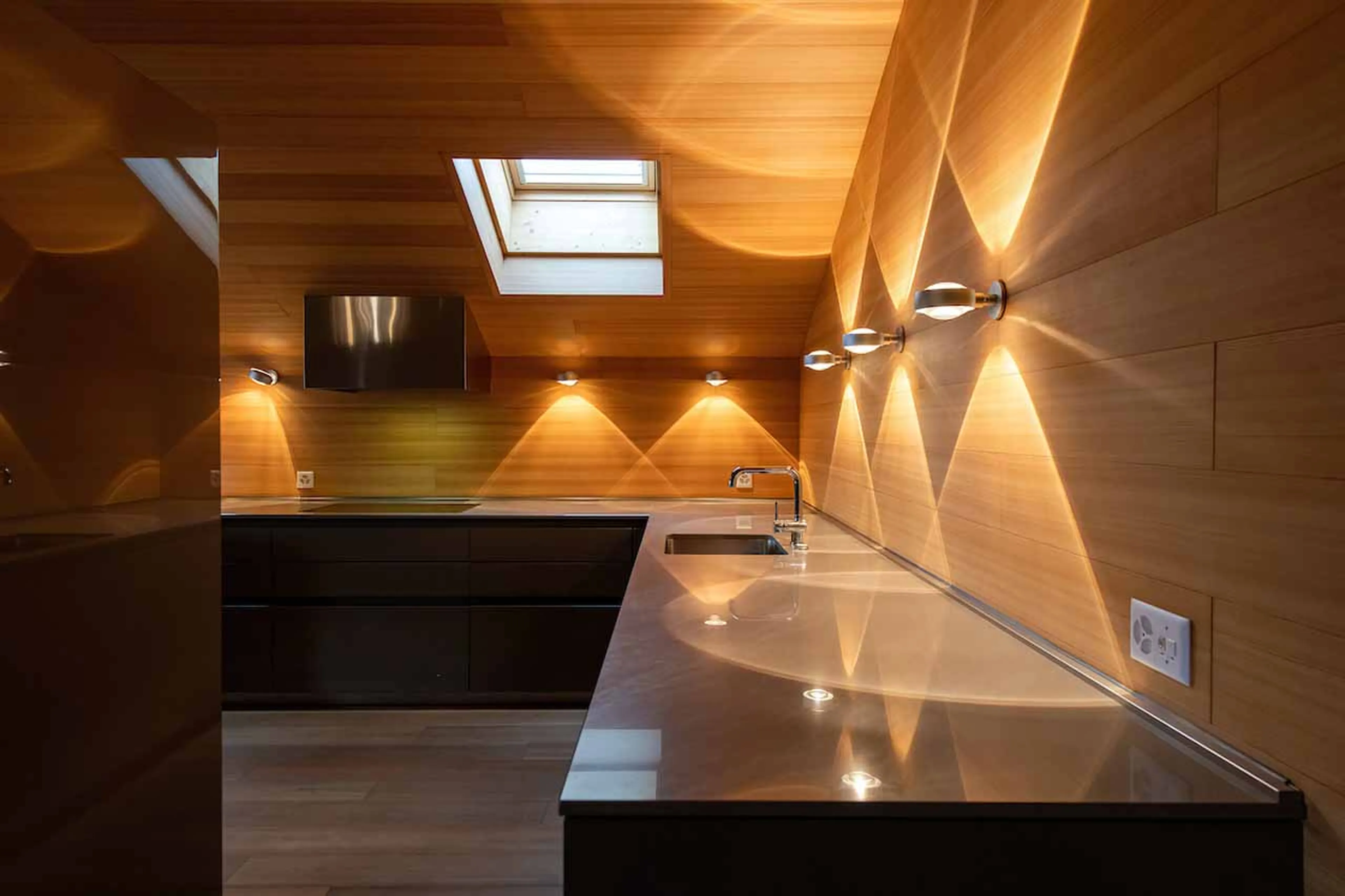 State-of-the-art kitchen at Royalp Modern Penthouse in Villars